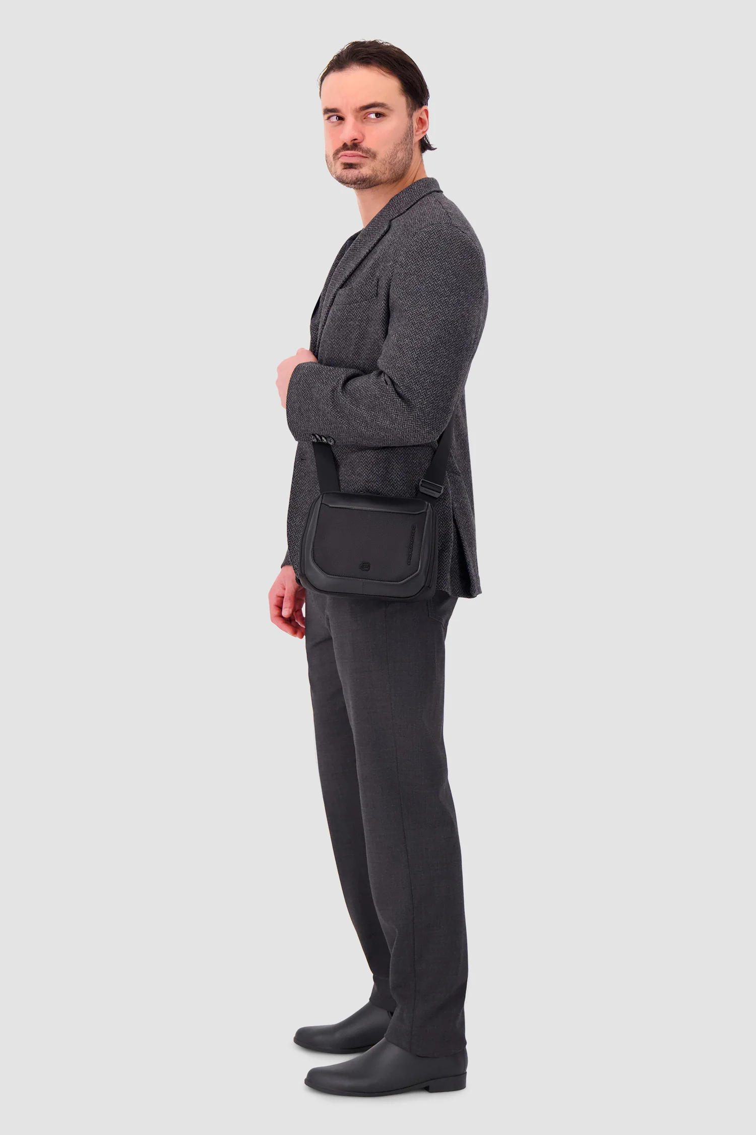 Piquadro Black Crossbody Bag - Image 9