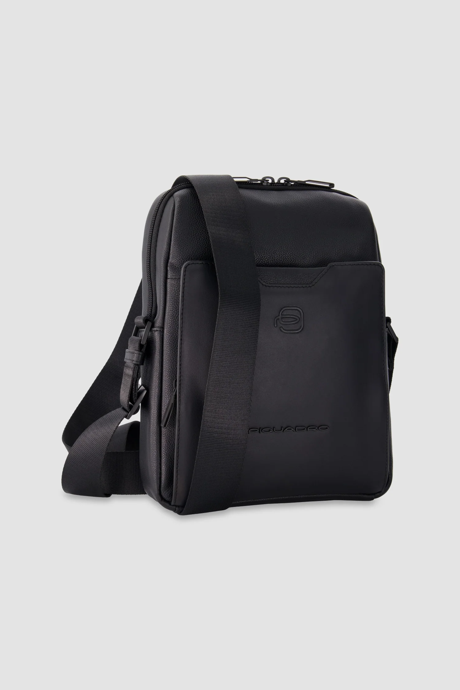 Piquadro Black Crossbody iPad Bag - Image 2