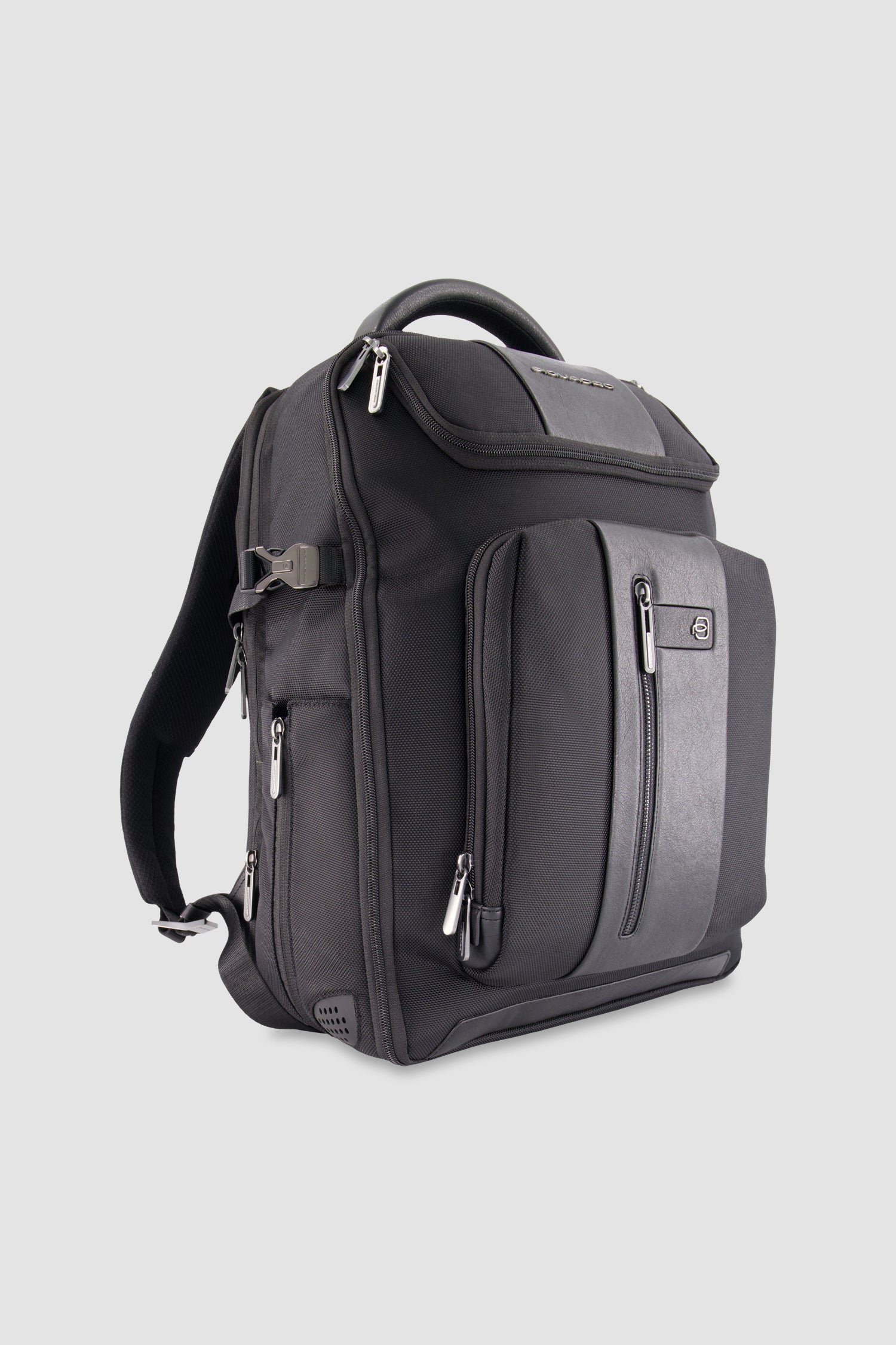 Piquadro Black Expandable Travel Laptop Backpack 15.6" - Image 2