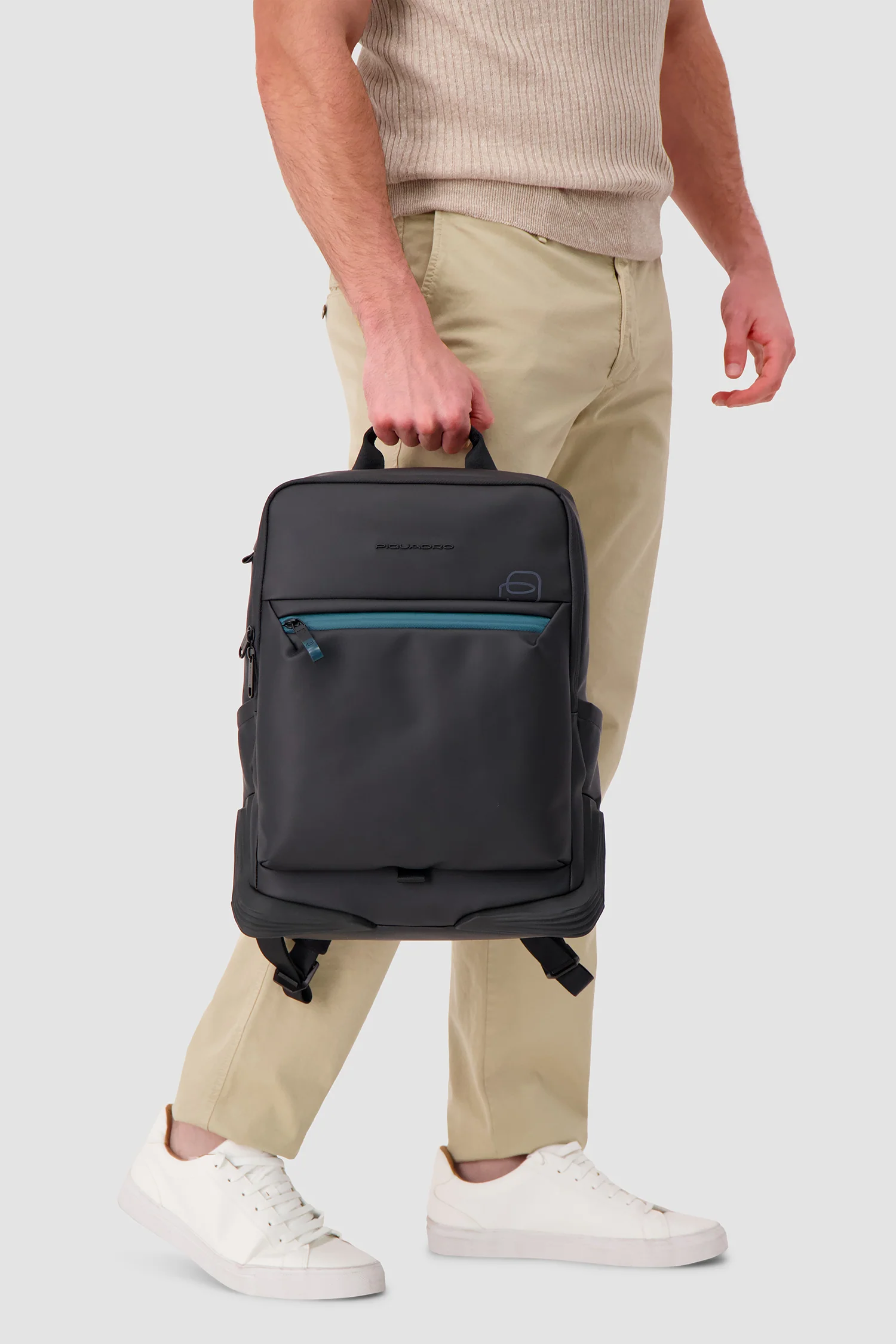 Piquadro Black Laptop Backpack 15.6" - Image 4