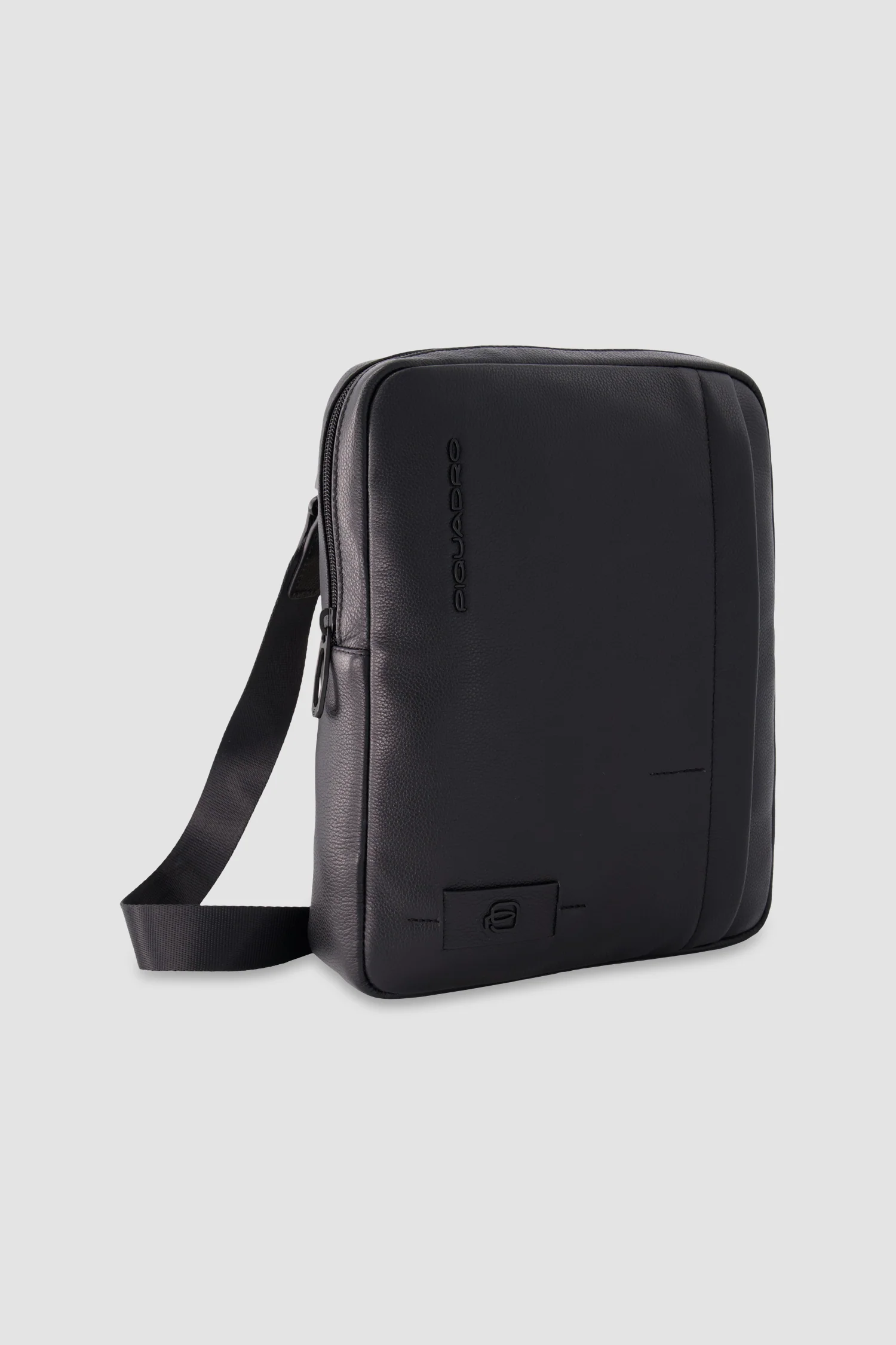 Piquadro Black Leather Crossbody Bag - Image 2