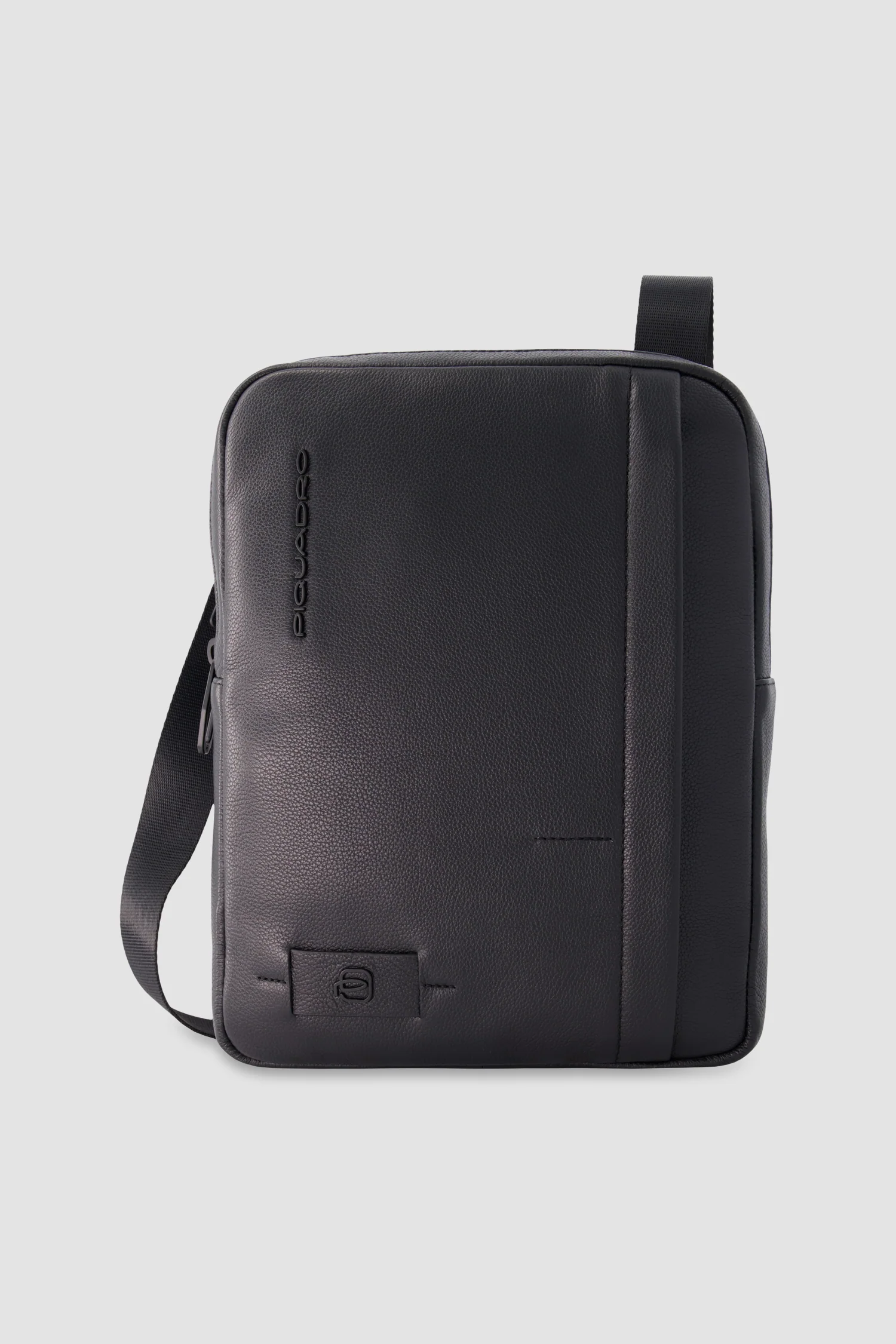 Piquadro Black Leather Crossbody Bag - Image 7