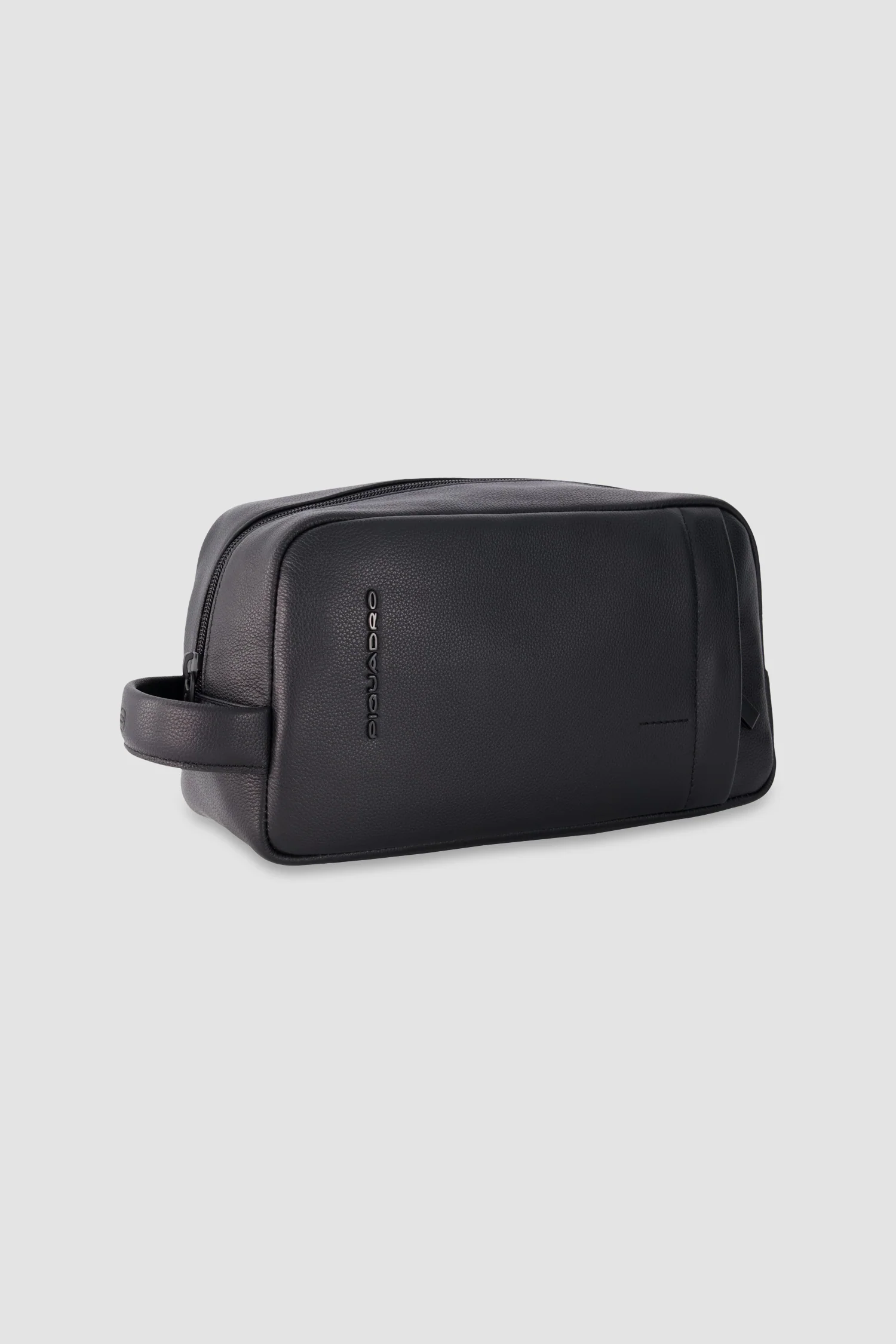 Piquadro Black Leather Toiletry Bag - Image 2