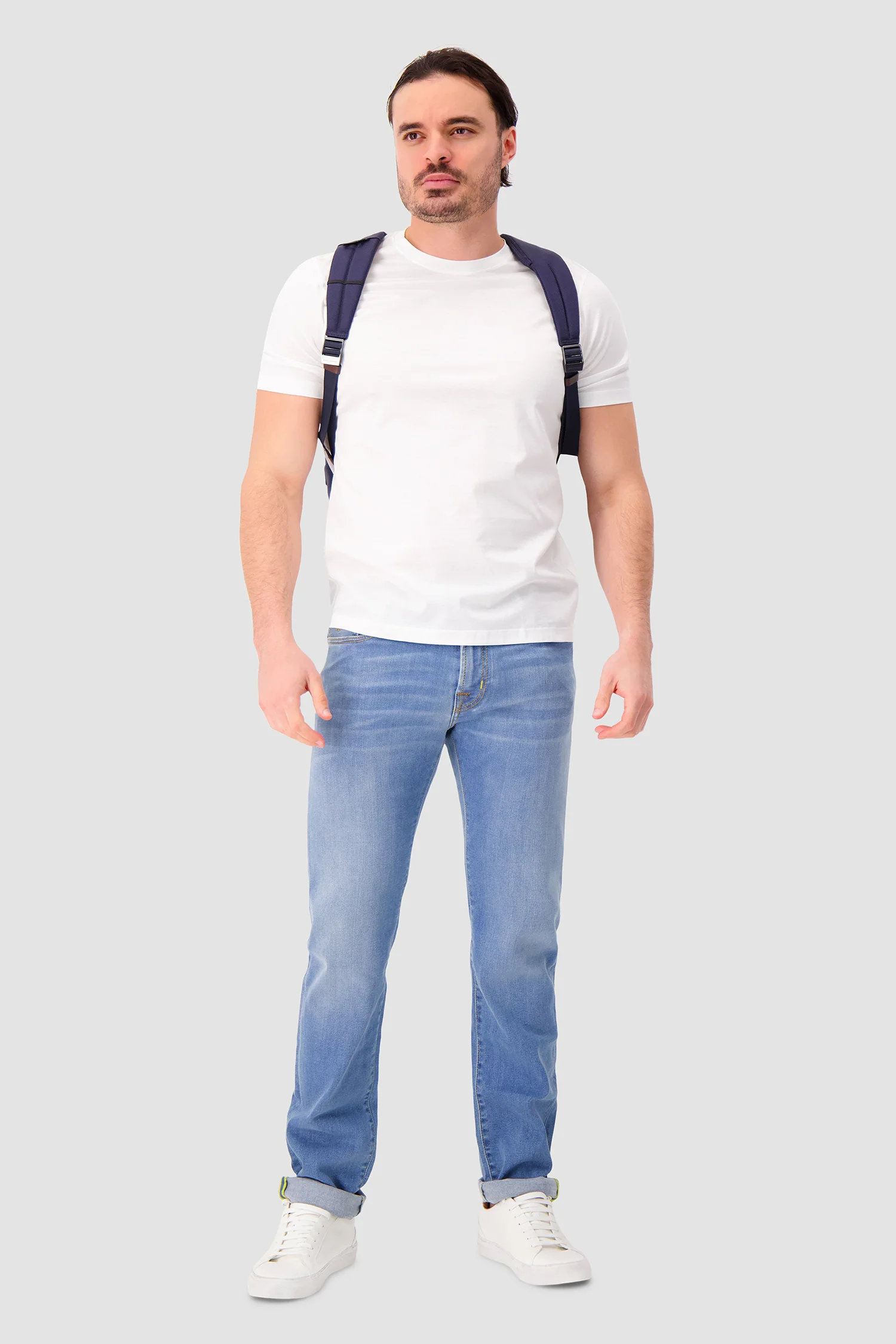 Piquadro Blue Fast-Check Laptop Backpack 15.6" - Image 7