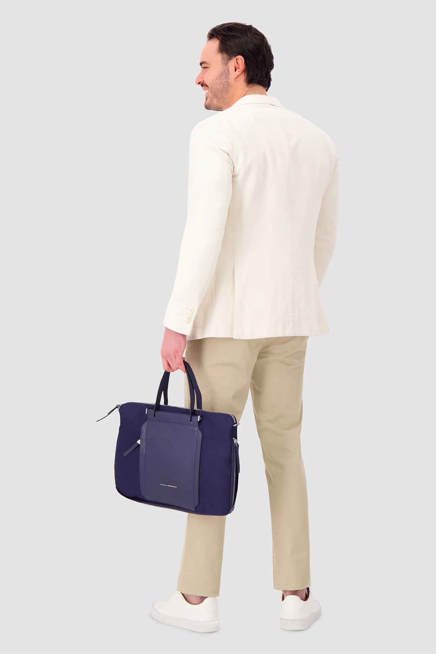 Piquadro Blue Slim 15.6" Laptop Bag - Image 11