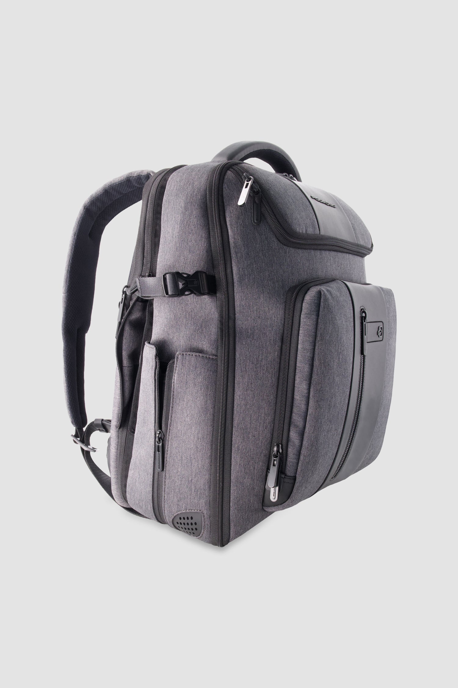 Piquadro Charcoal/Black Expandable Travel Laptop Backpack 15.6" - Image 6