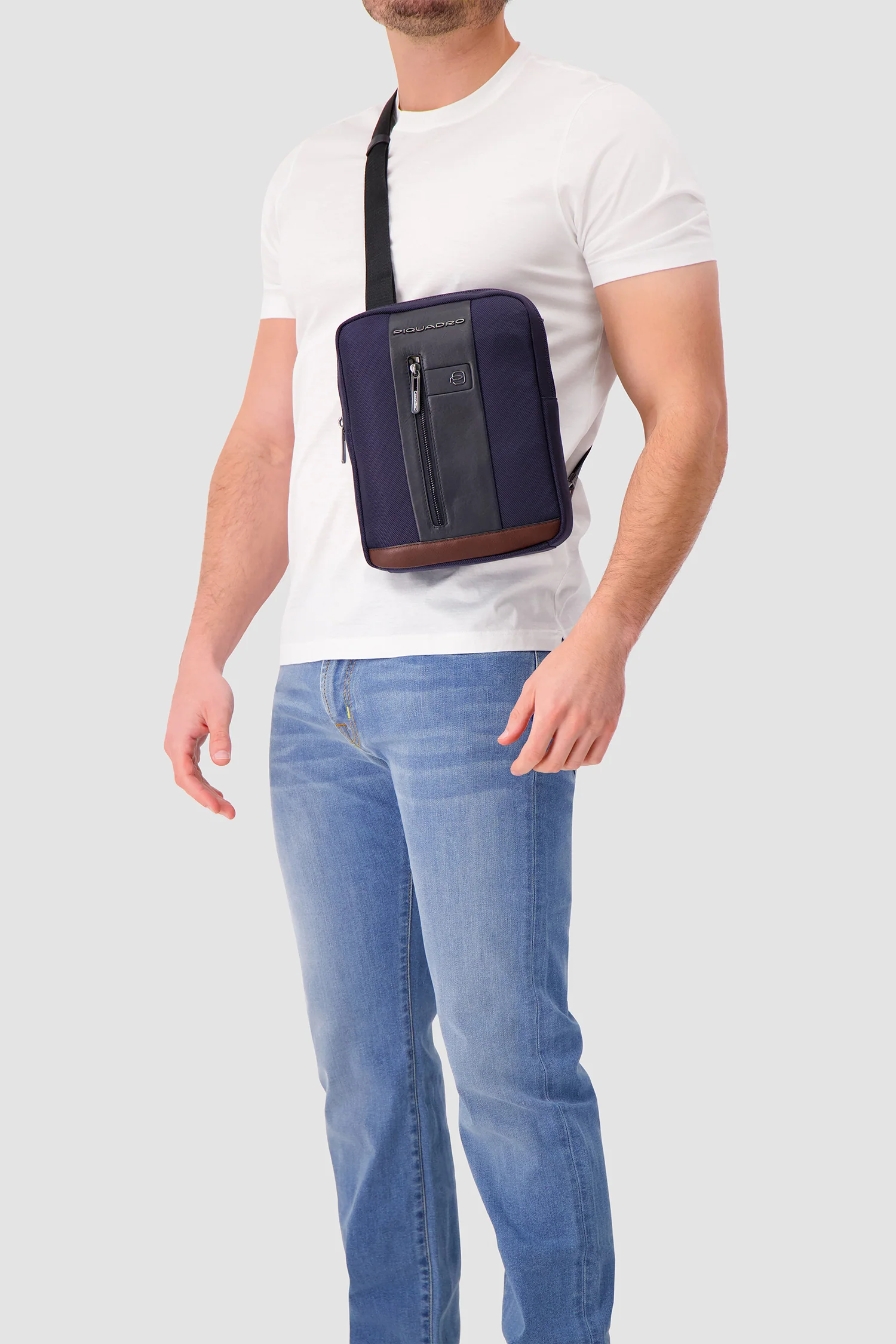 Piquadro Blue Crossbody Bag - Image 4