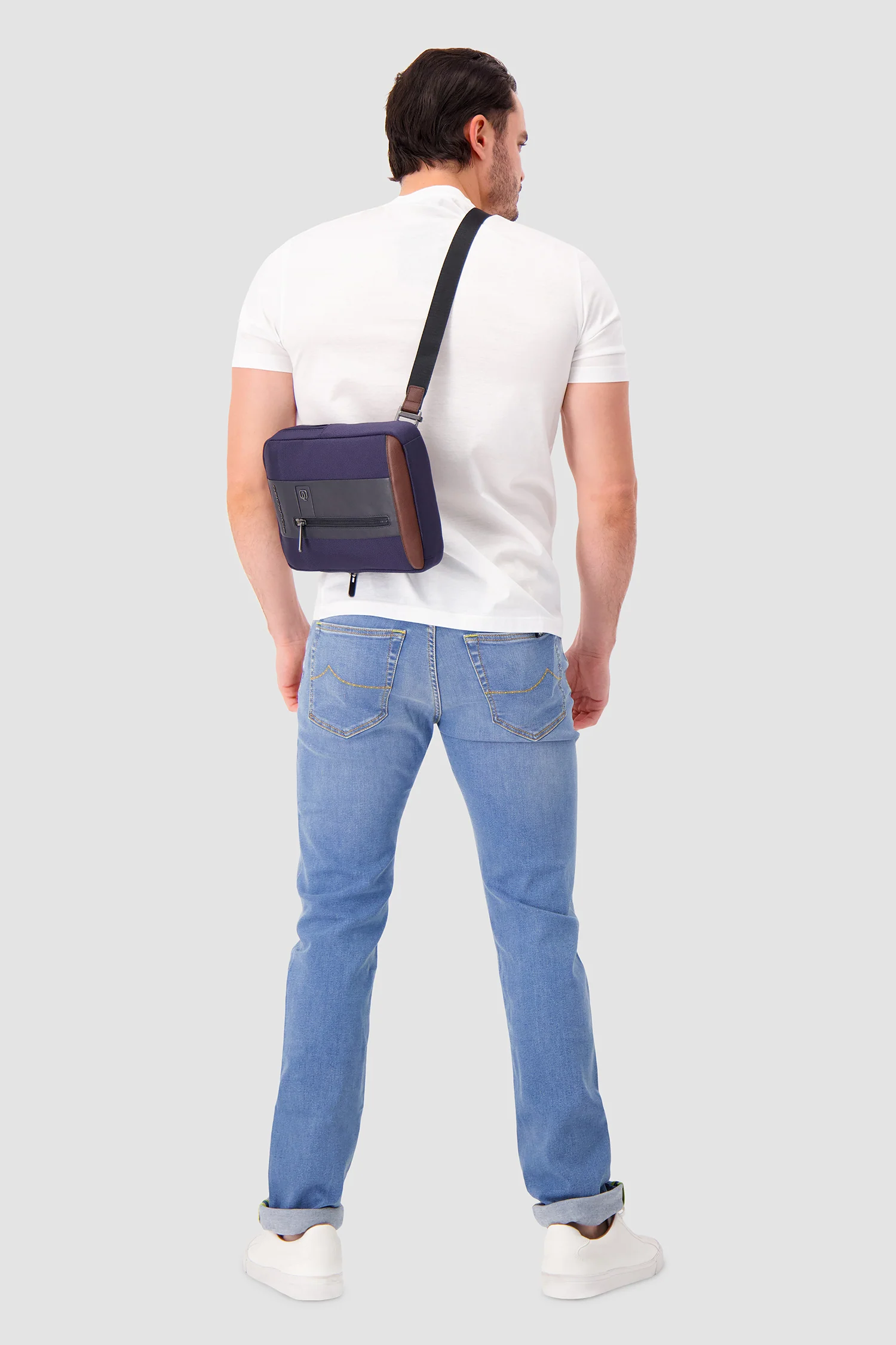 Piquadro Blue Crossbody Bag - Image 6