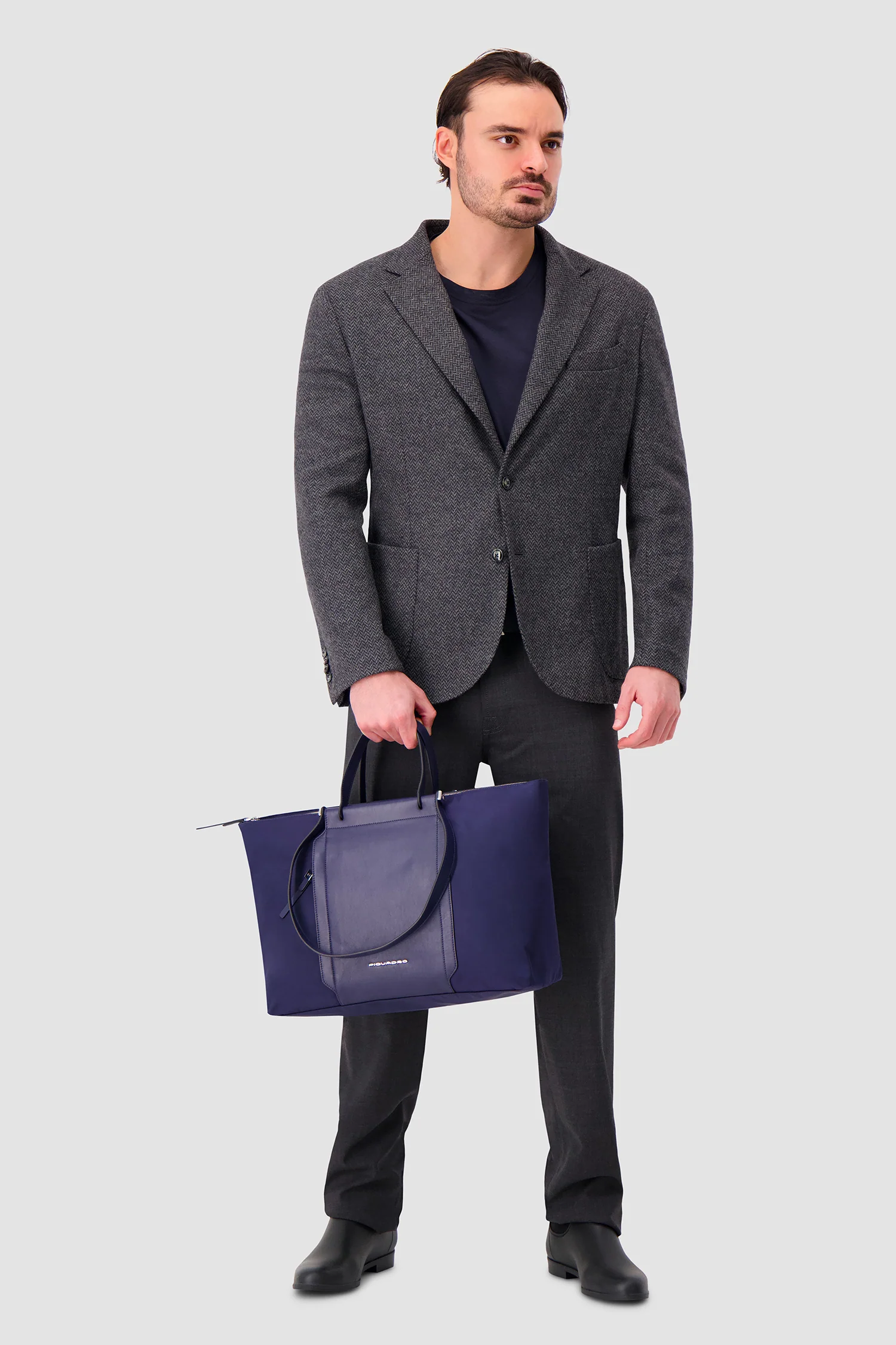 Piquadro Blue Laptop Tote Bag - Image 10