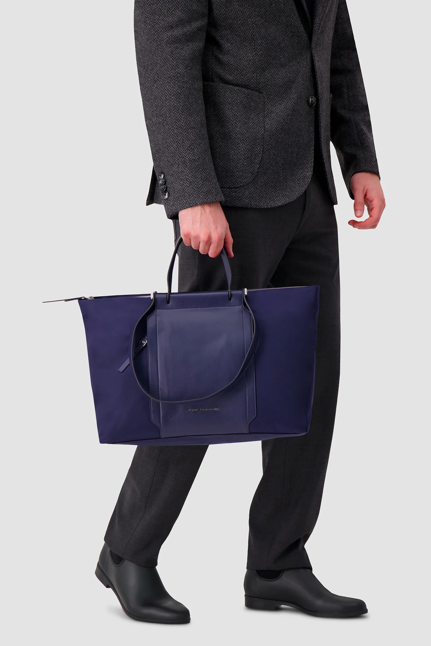 Piquadro Blue Laptop Tote Bag - Image 8