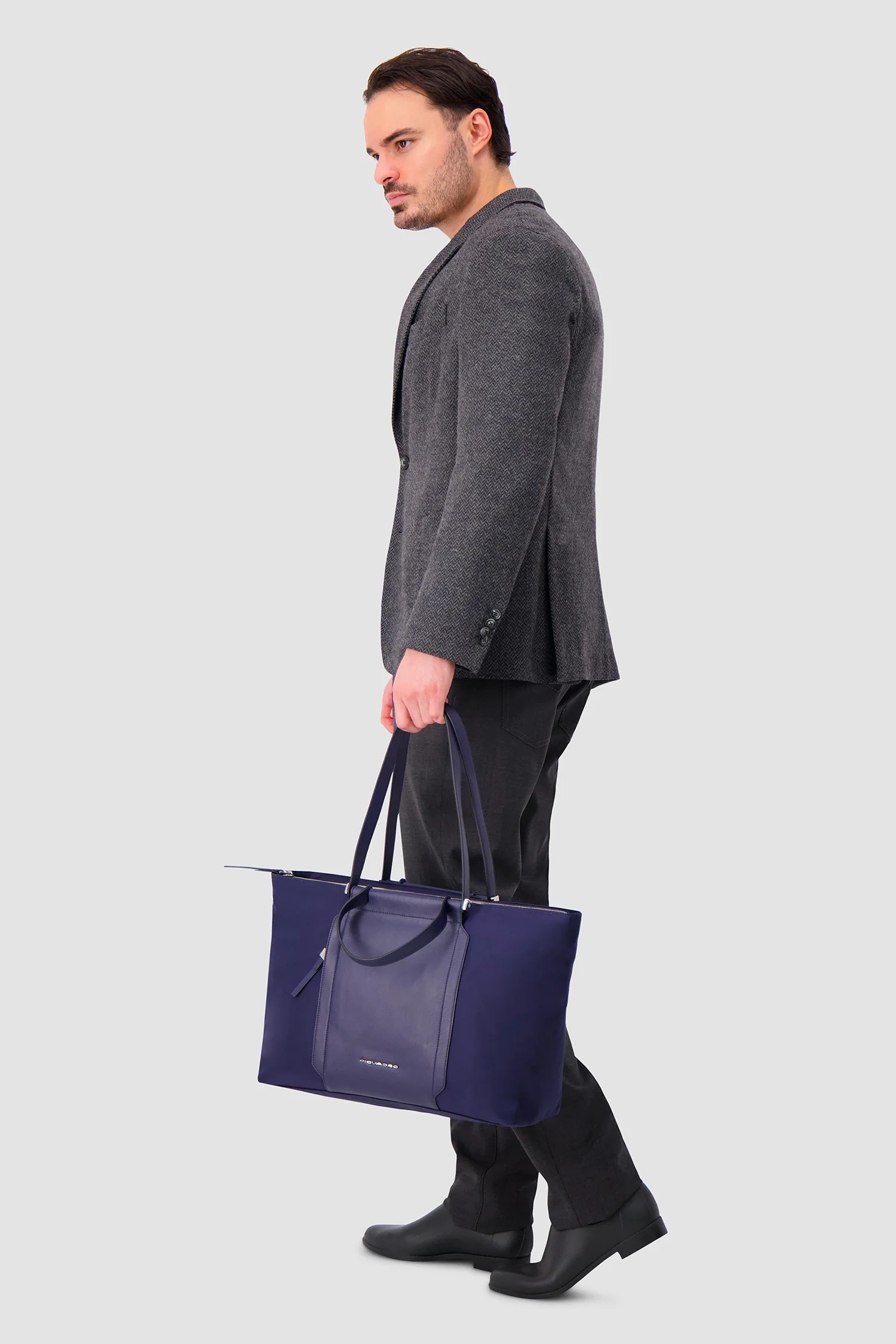 Piquadro Blue Laptop Tote Bag - Image 9