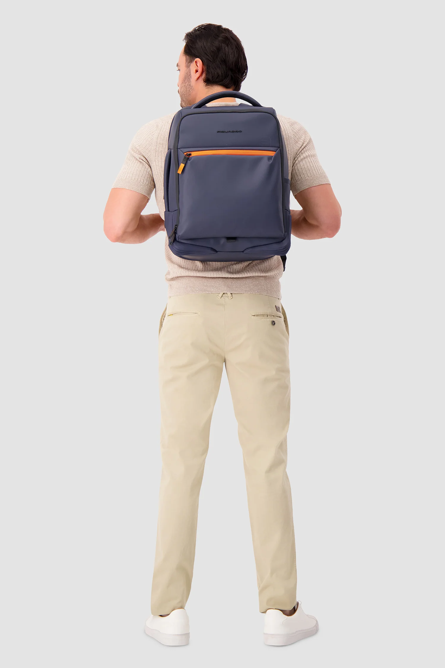 Piquadro Navy Travel Laptop Backpack - Image 11