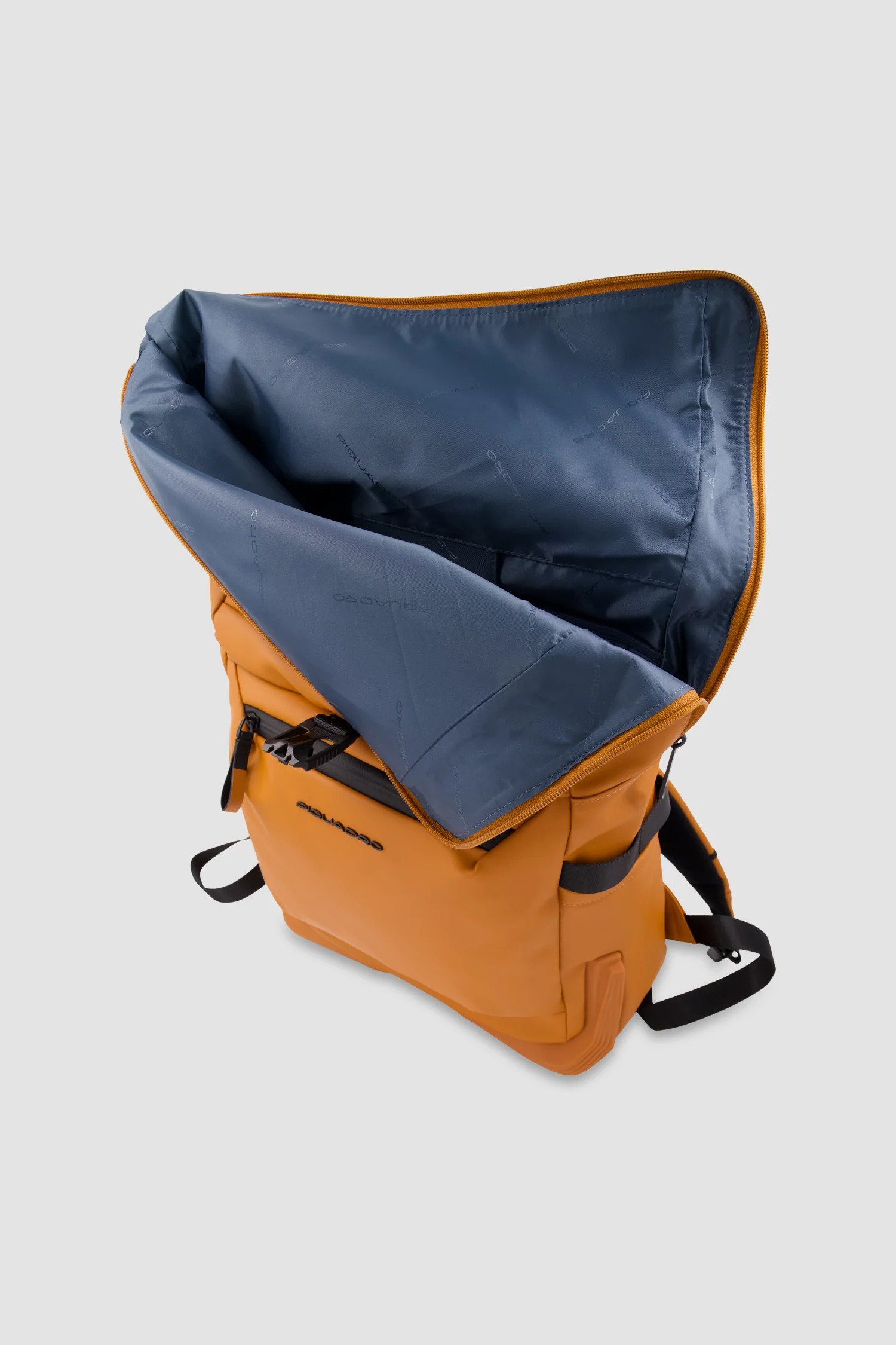 Piquadro Orange Roll Top Backpack - Image 4