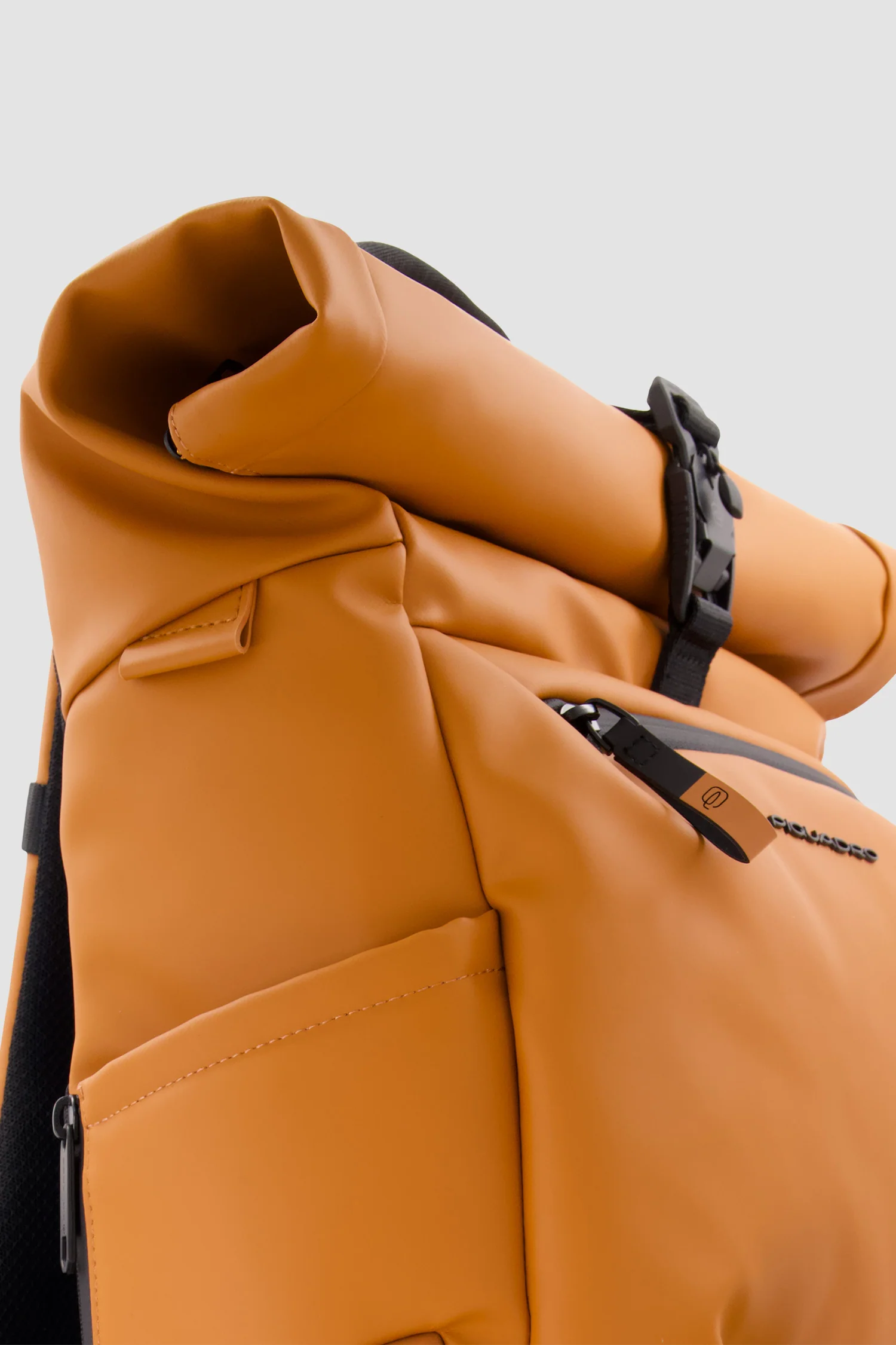 Piquadro Orange Roll Top Backpack - Image 5