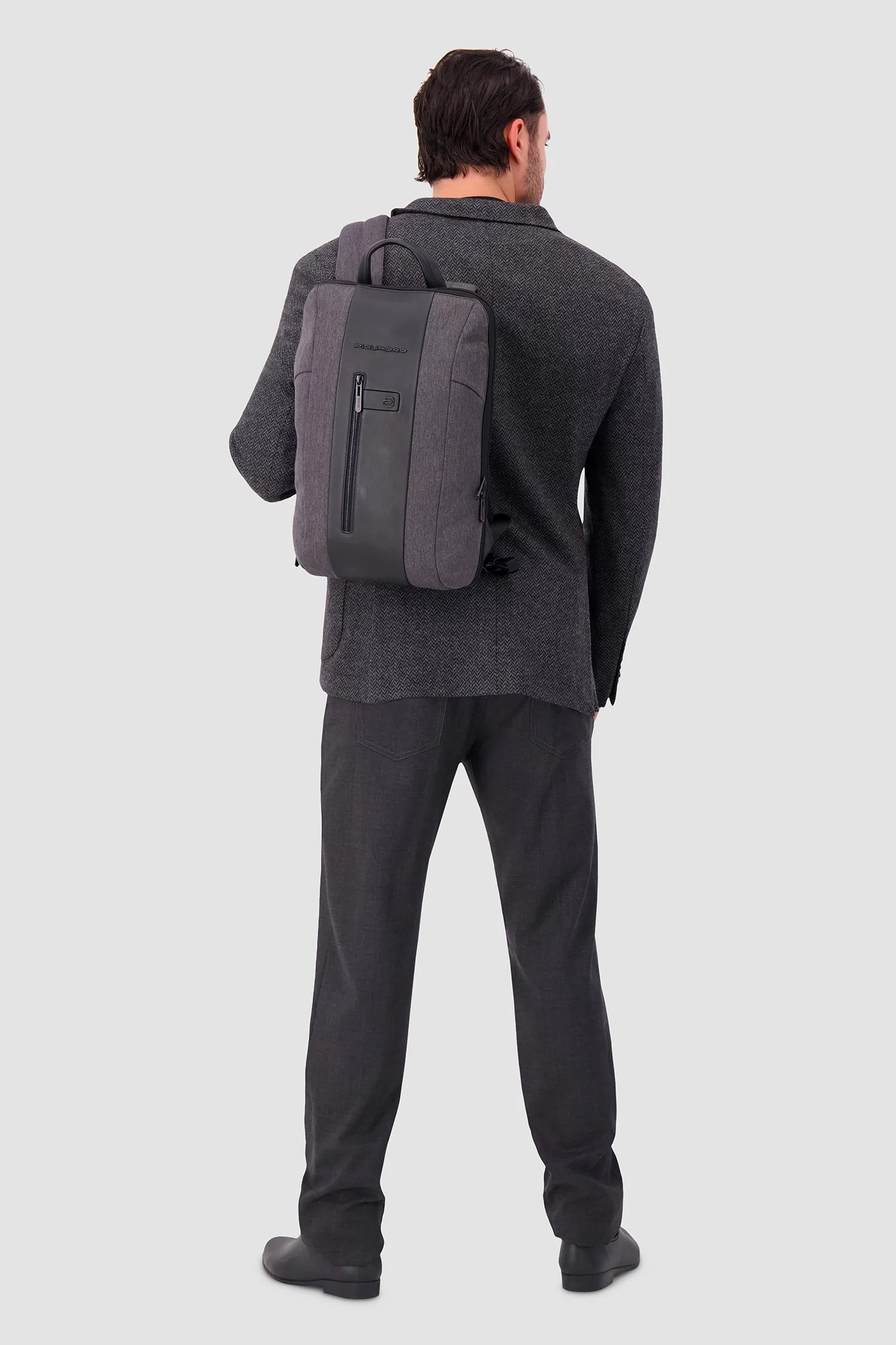 Piquadro Charcoal/Black Slim Laptop Backpack 15.6" - Image 9