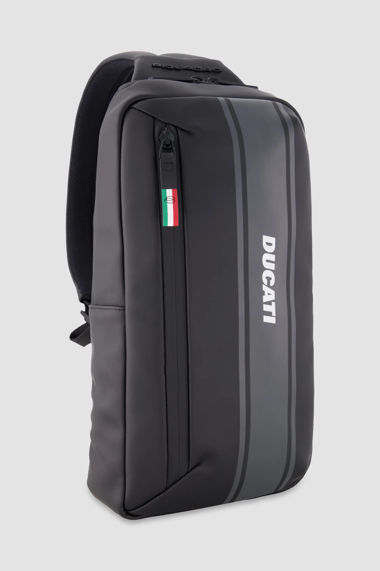 Piquadro x Ducati Black Water Resistant Sling Bag - Image 2