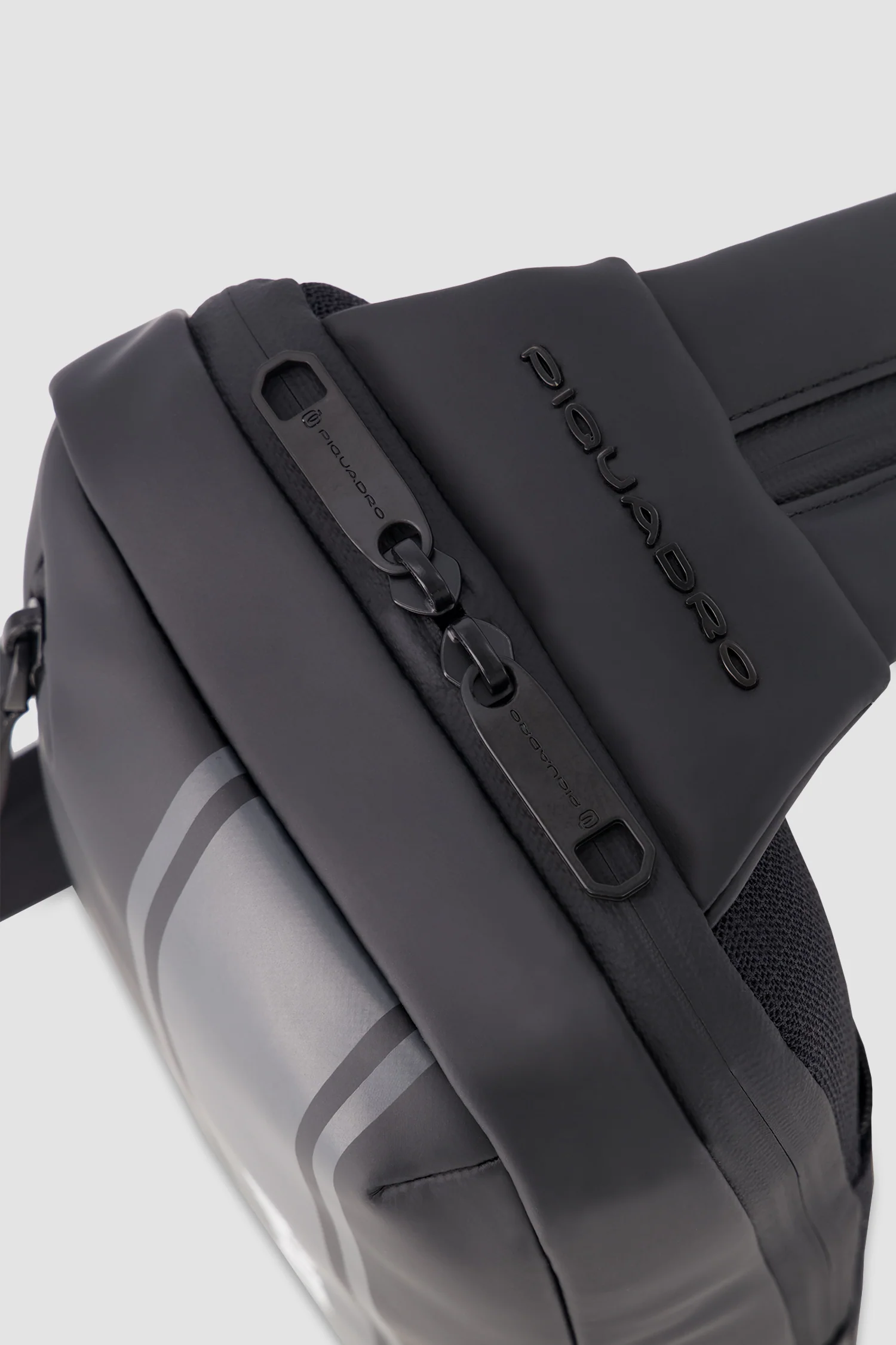 Piquadro x Ducati Black Water Resistant Sling Bag - Image 6