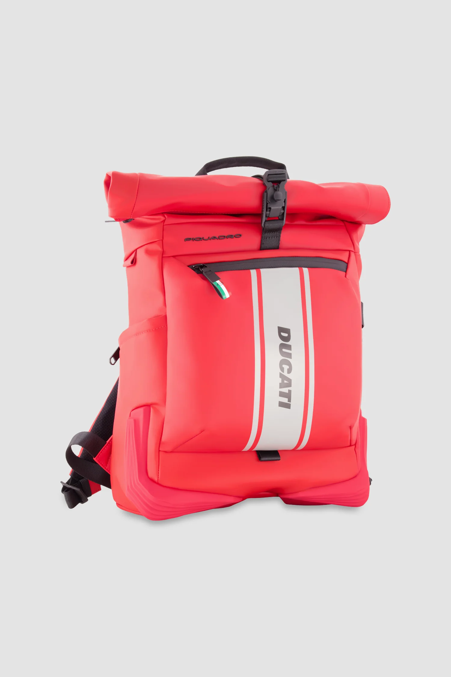 Piquadro x Ducati Red Roll Top Backpack - Image 2