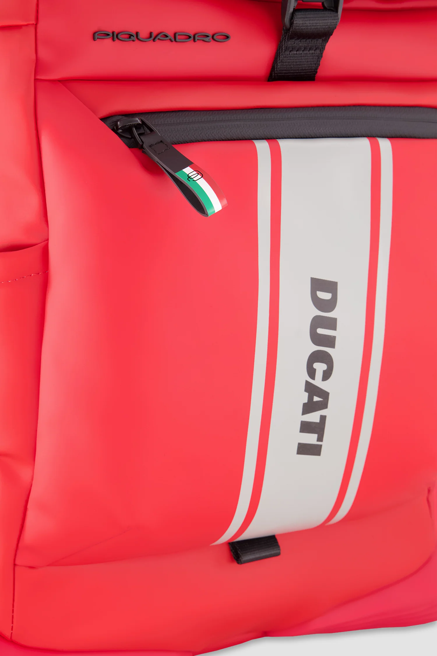 Piquadro x Ducati Red Roll Top Backpack - Image 4