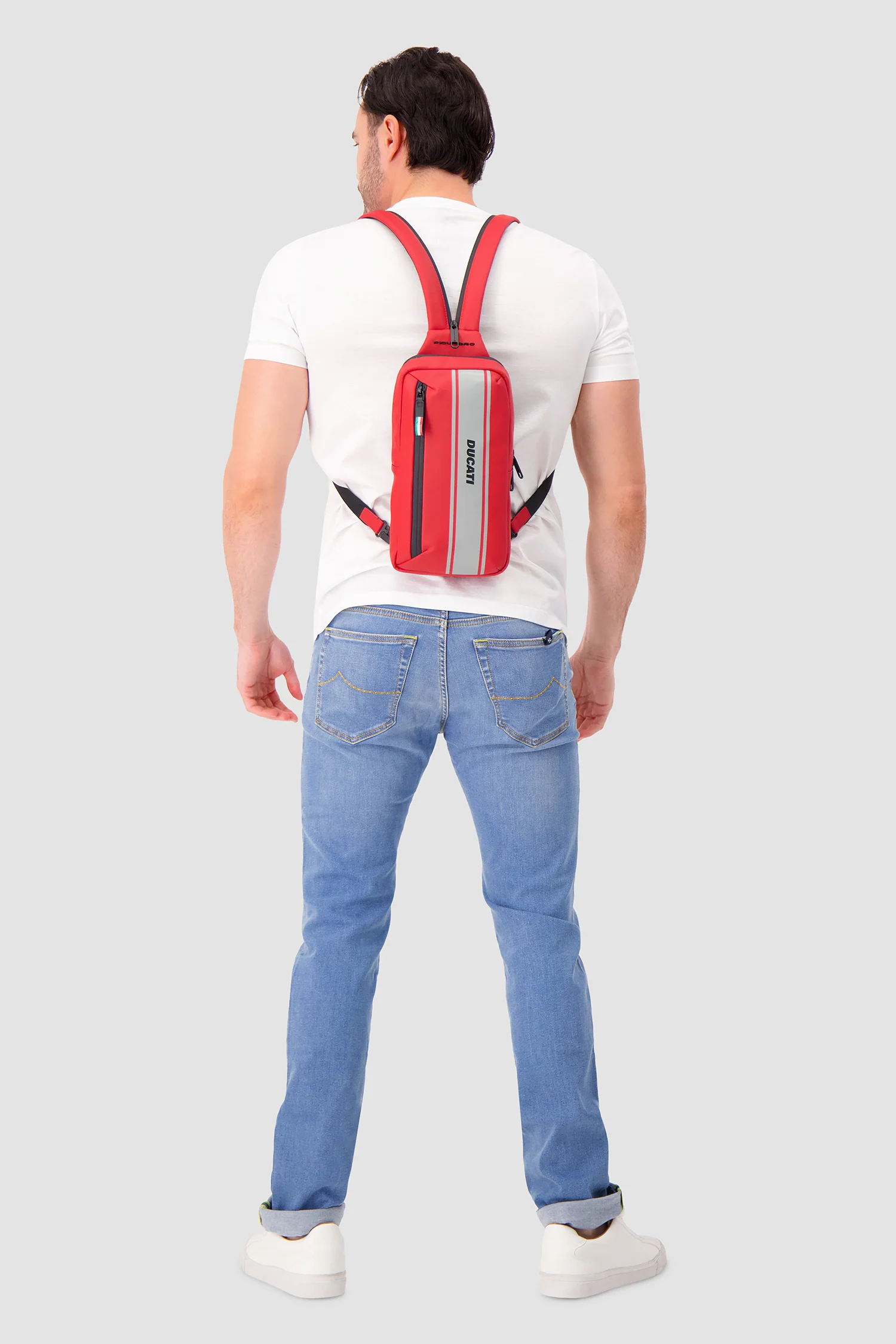 Piquadro x Ducati Red Water Resistant Sling Bag - Image 5