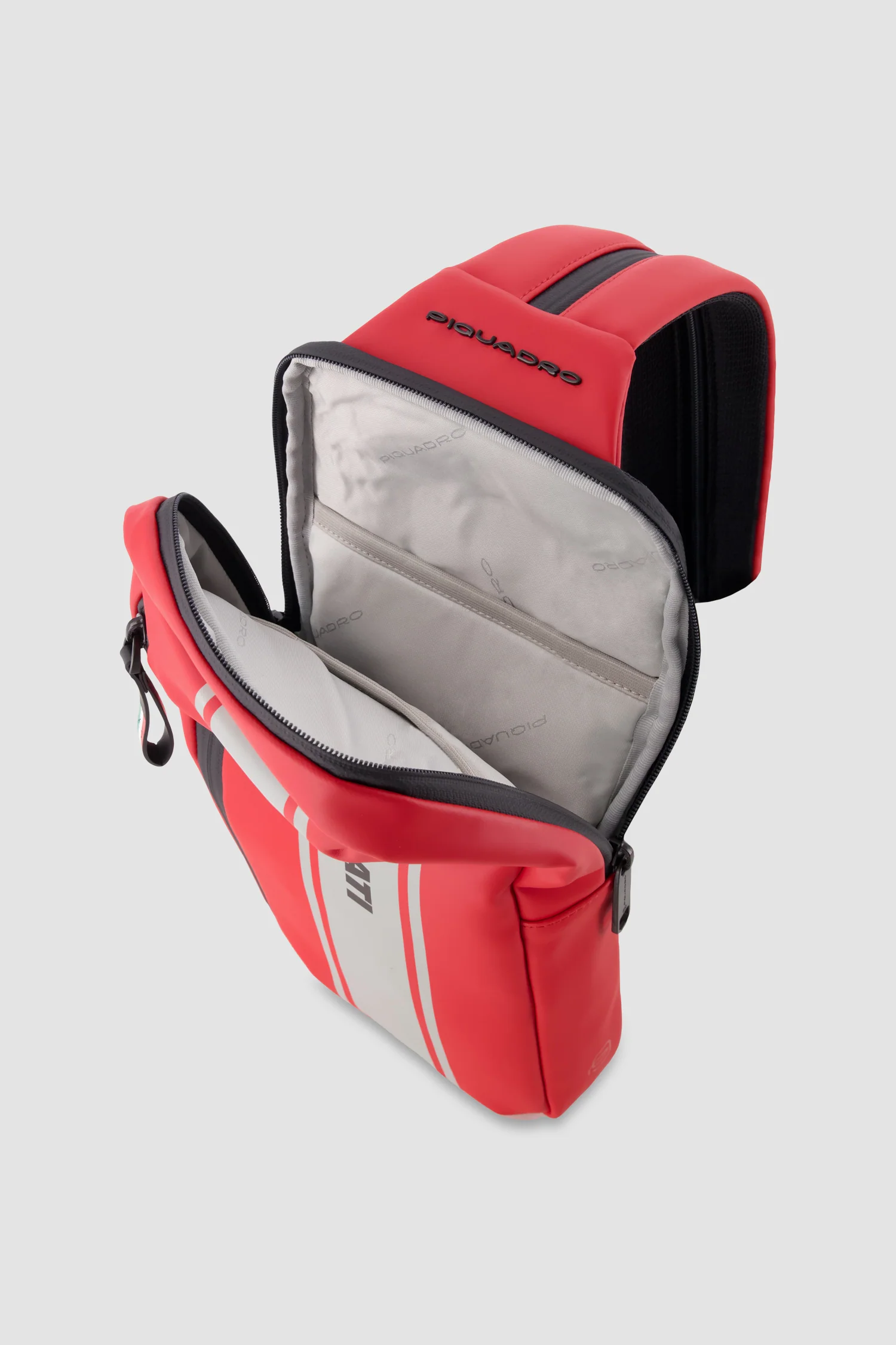 Piquadro x Ducati Red Water Resistant Sling Bag - Image 7