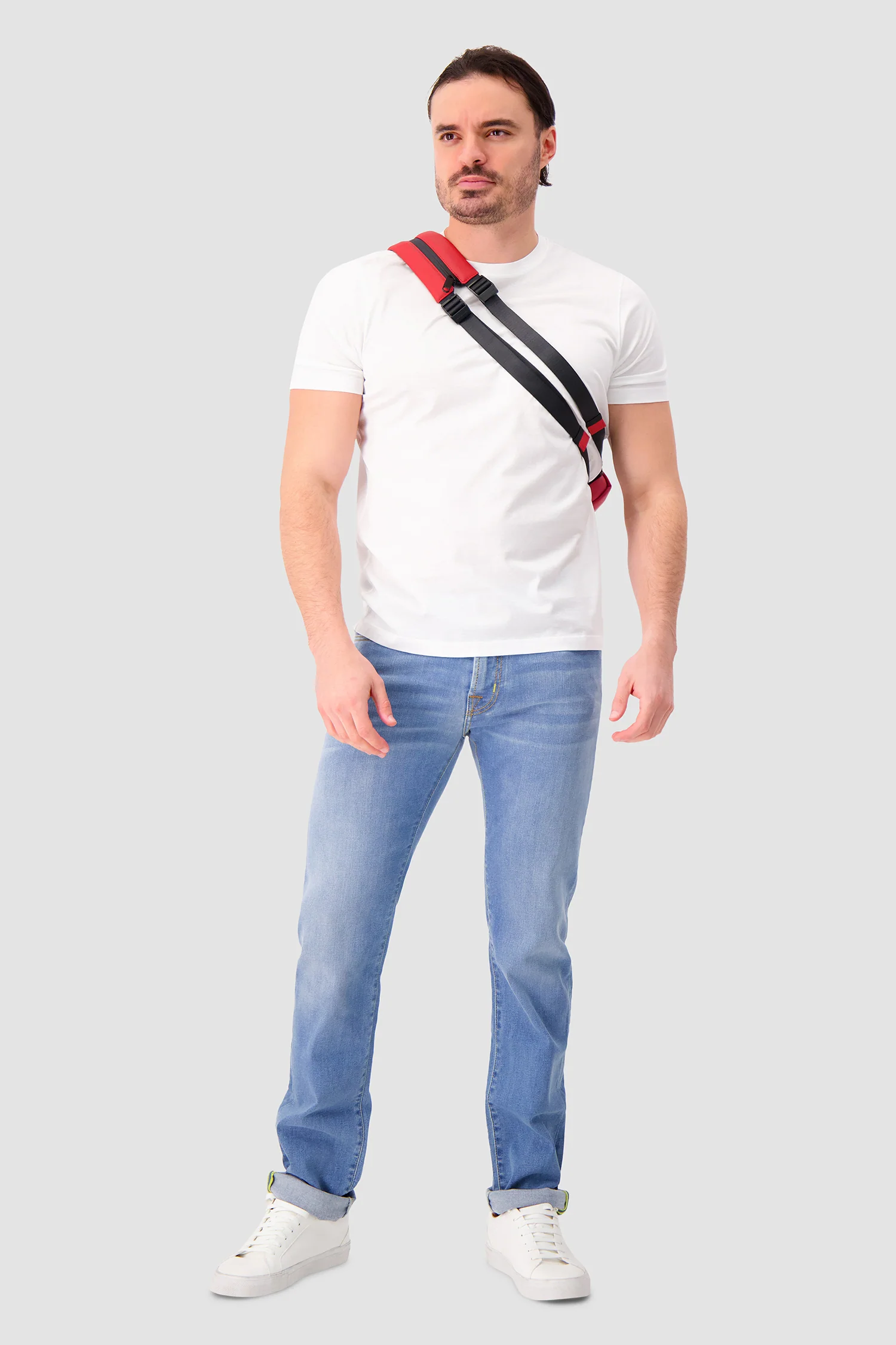 Piquadro x Ducati Red Water Resistant Sling Bag - Image 9