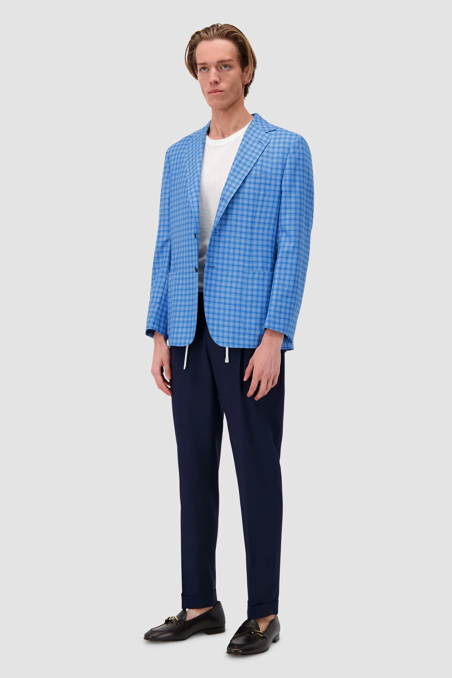 Sartorio Blue Checkered Jacket - Image 4