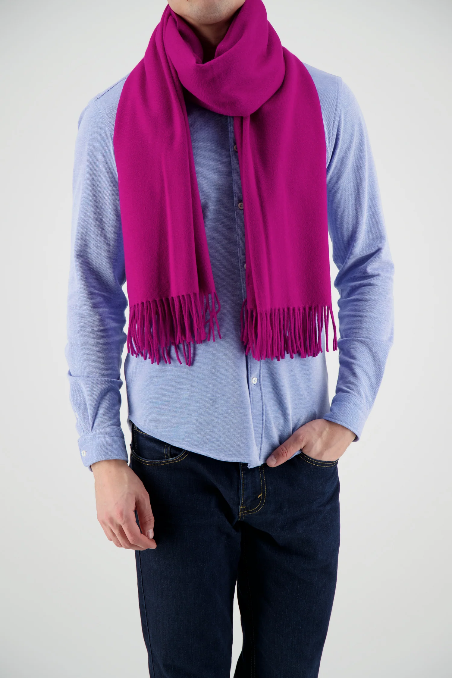 Joshua Ellis Fuchsia Scarf - Image 4