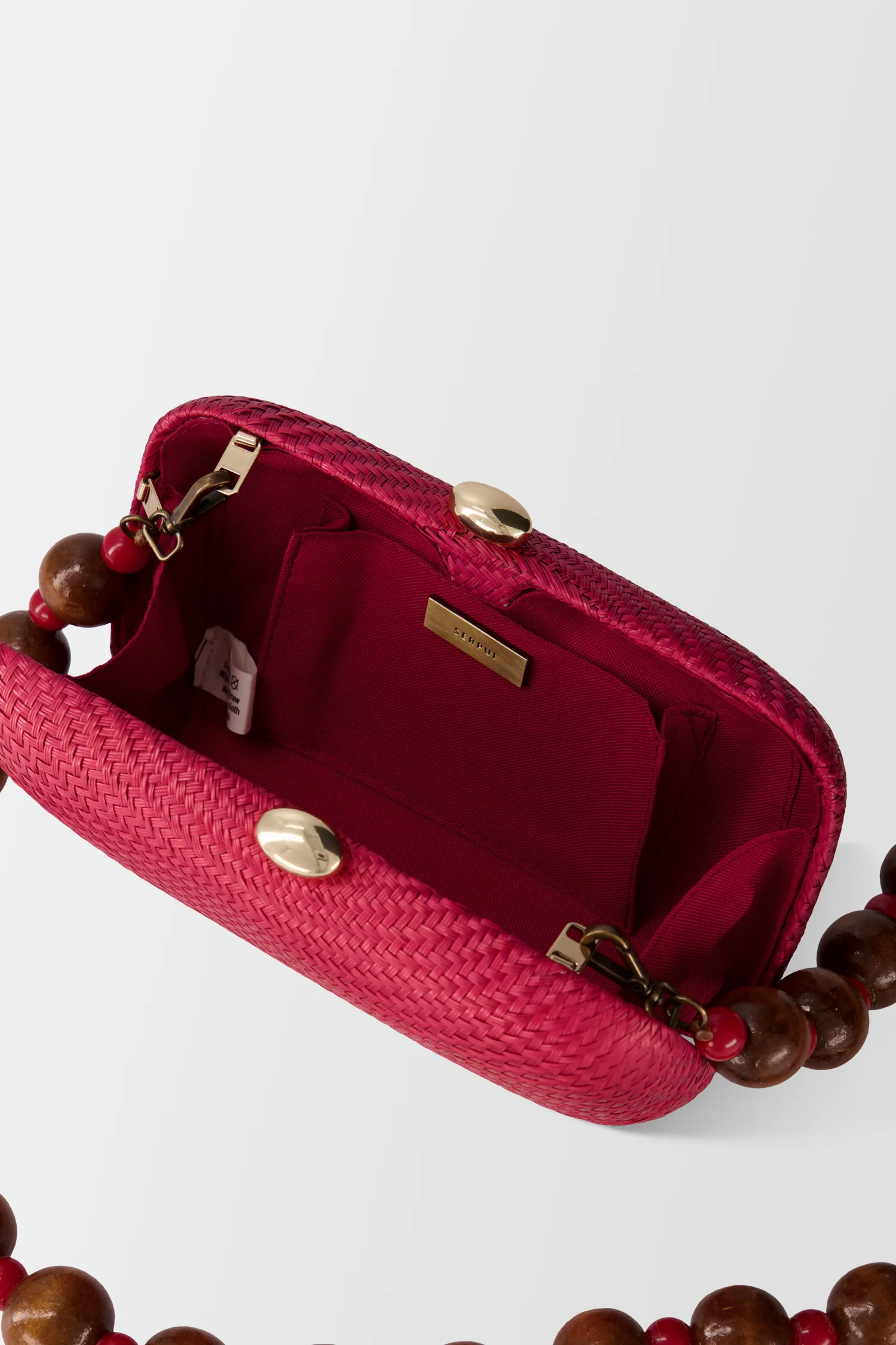 Serpui Burgundy Karolyn Bun Clutch - Image 4