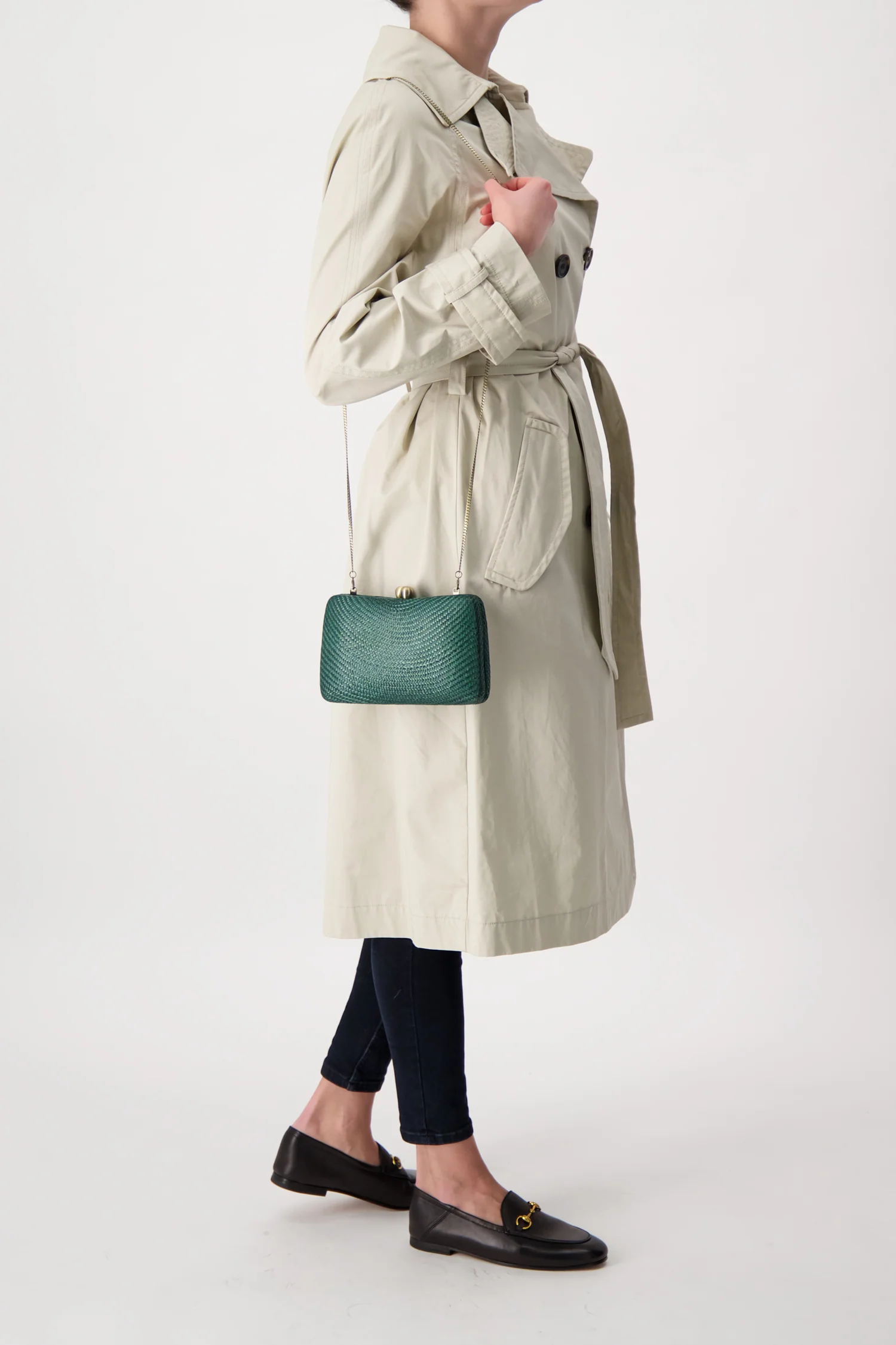 Serpui Green Marissa Bun Clutch - Image 2