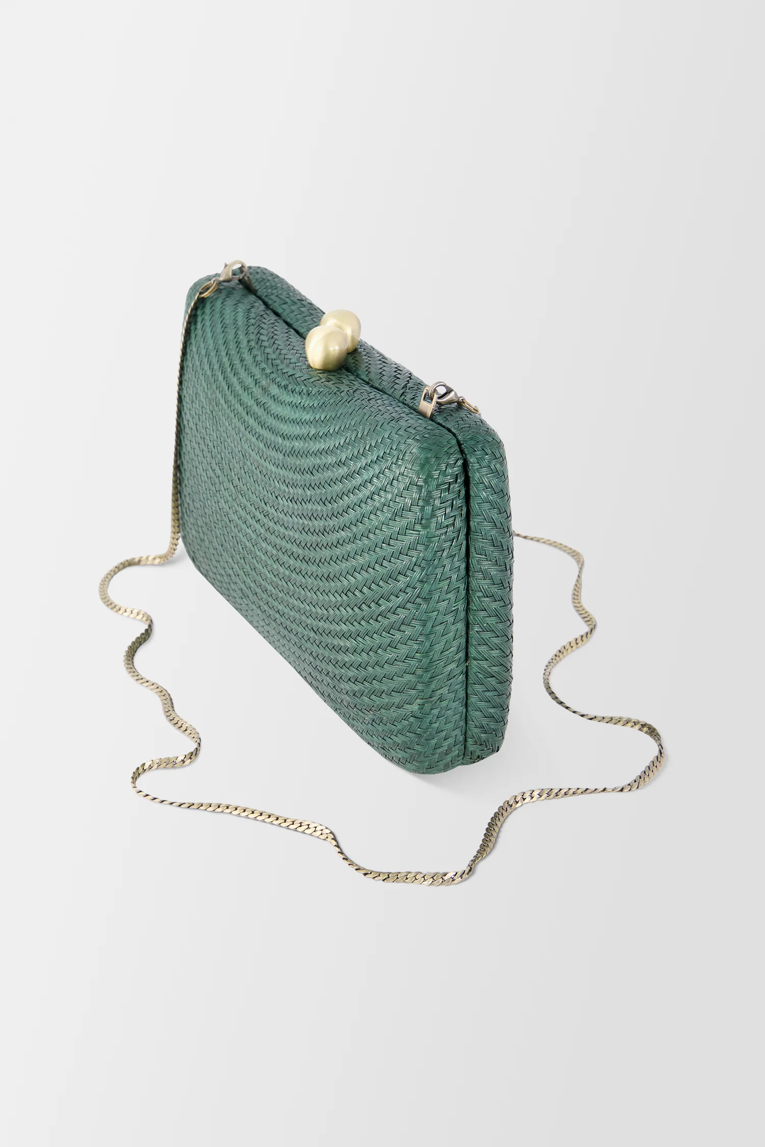 Serpui Green Marissa Bun Clutch - Image 4