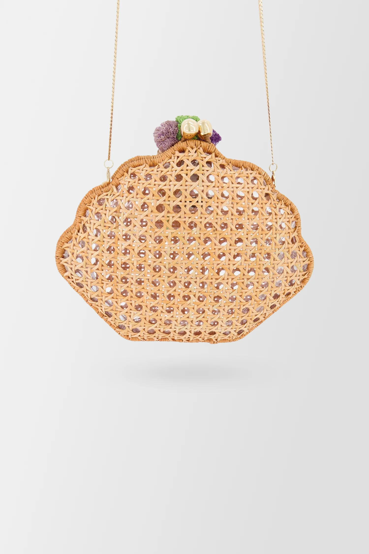 Serpui Light Honey Bela Shell Clutch - Image 4