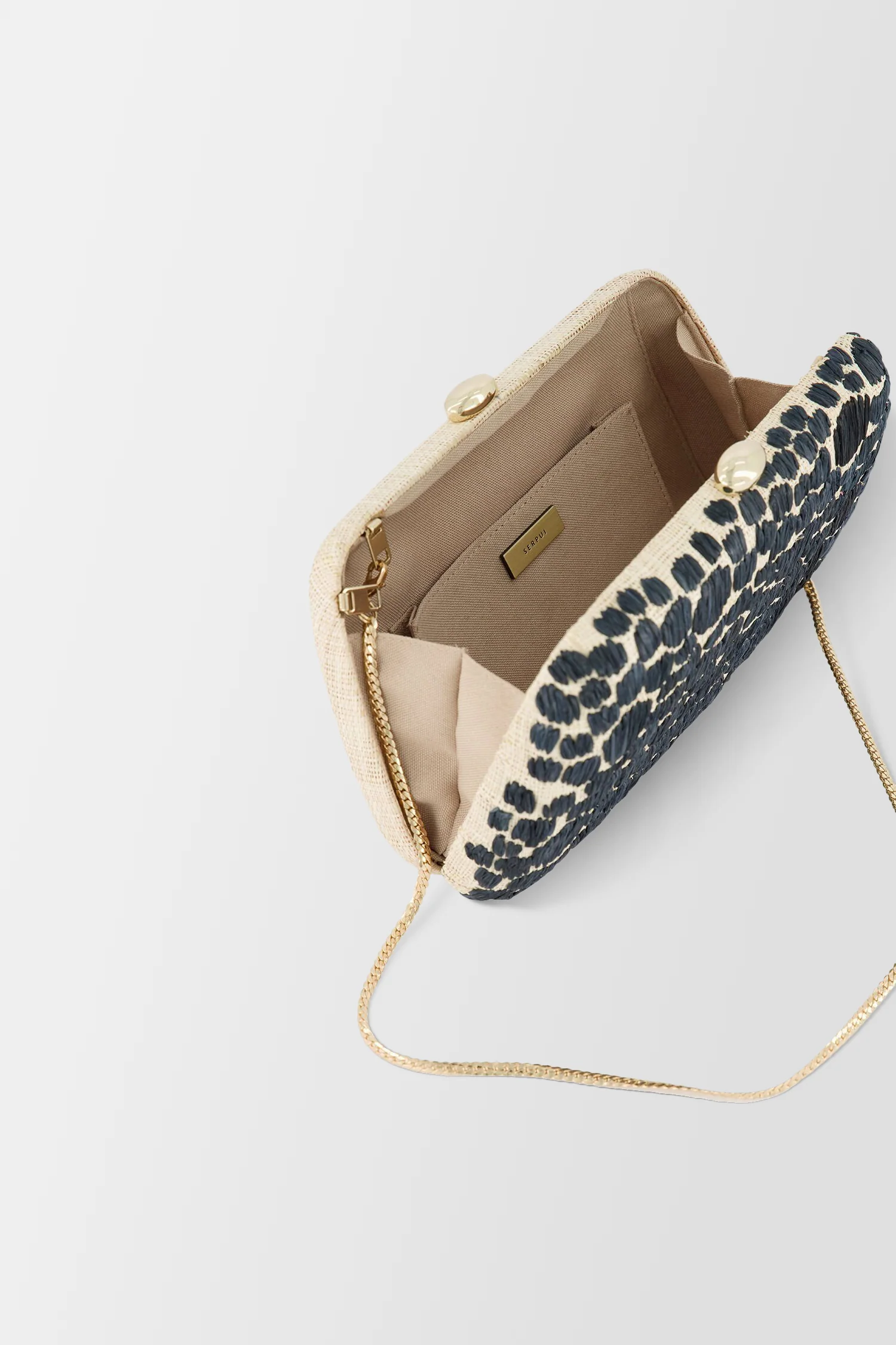 Serpui Natural/Black Tina Polkadots Bag - Image 4
