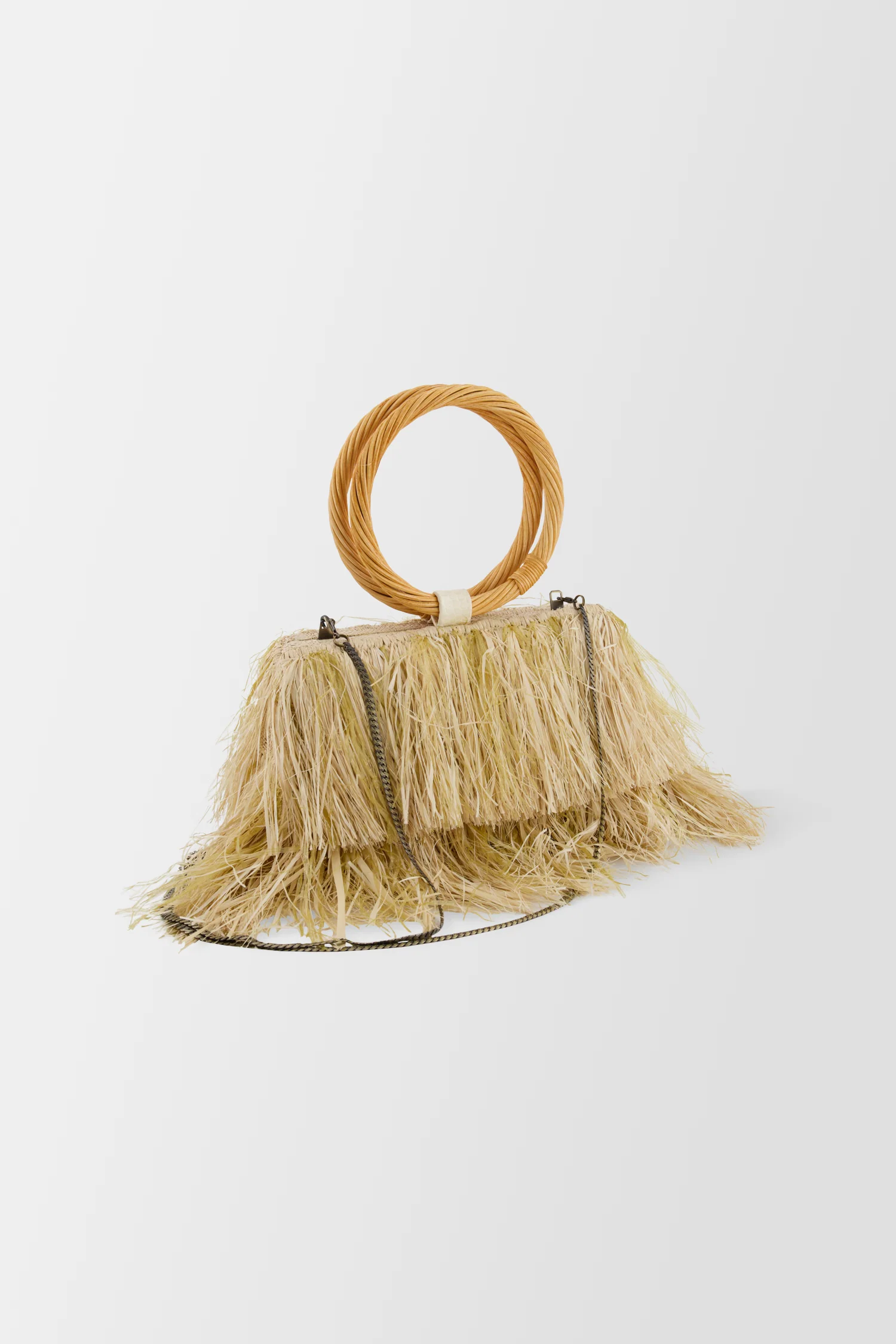 Serpui Natural Dense Fringes Bag