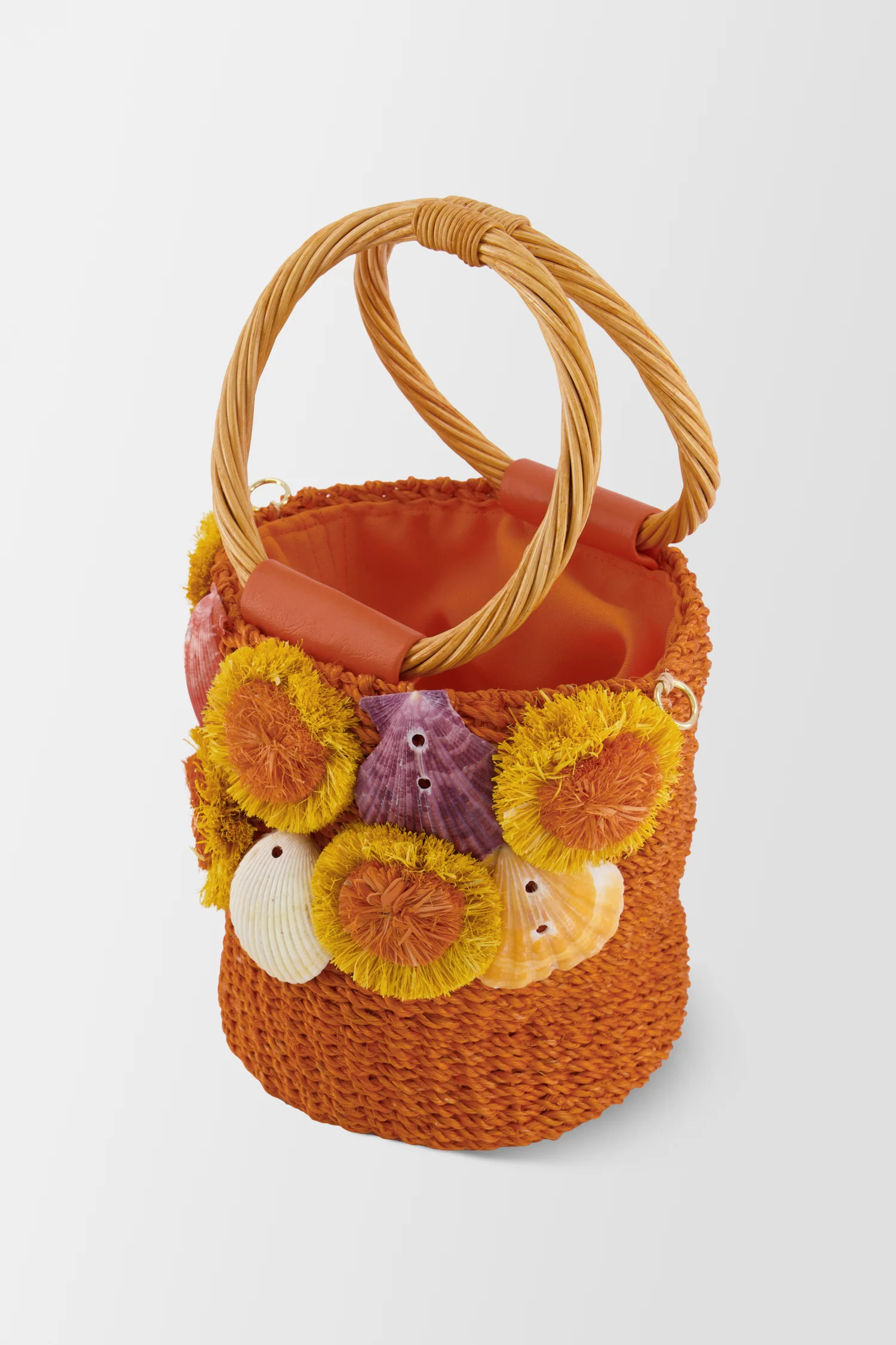 Serpui Orange Lauren Shell Mini Tote - Image 3