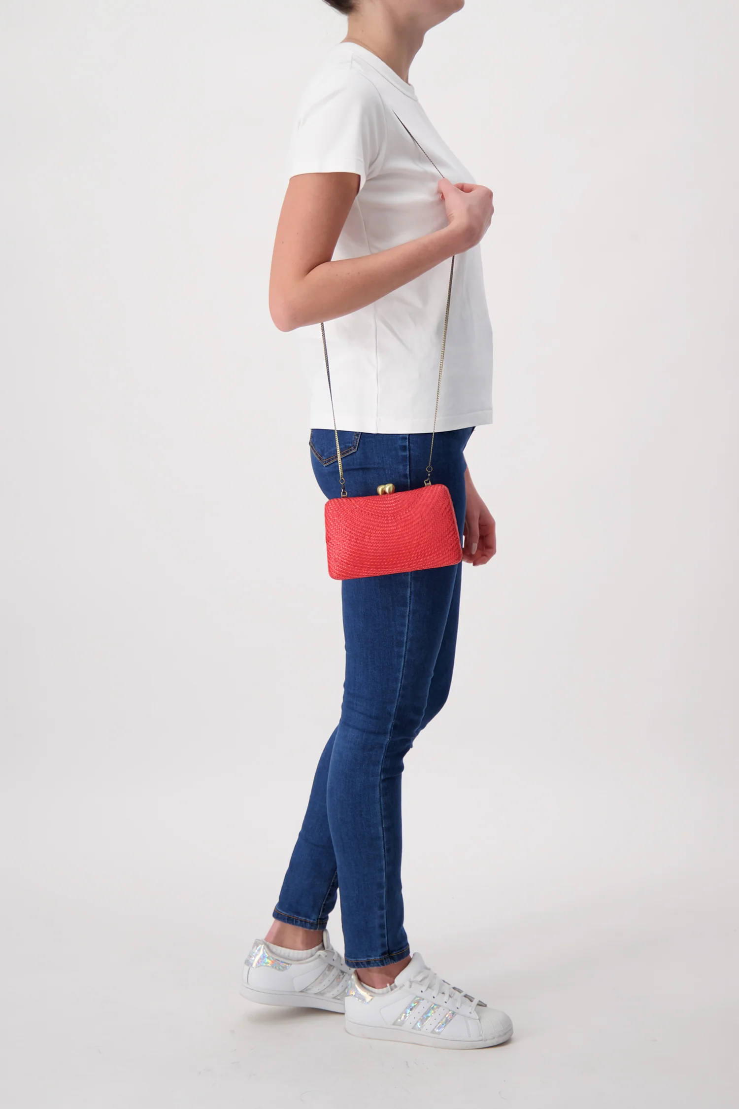 Serpui Red Charlotte Bun Clutch - Image 5