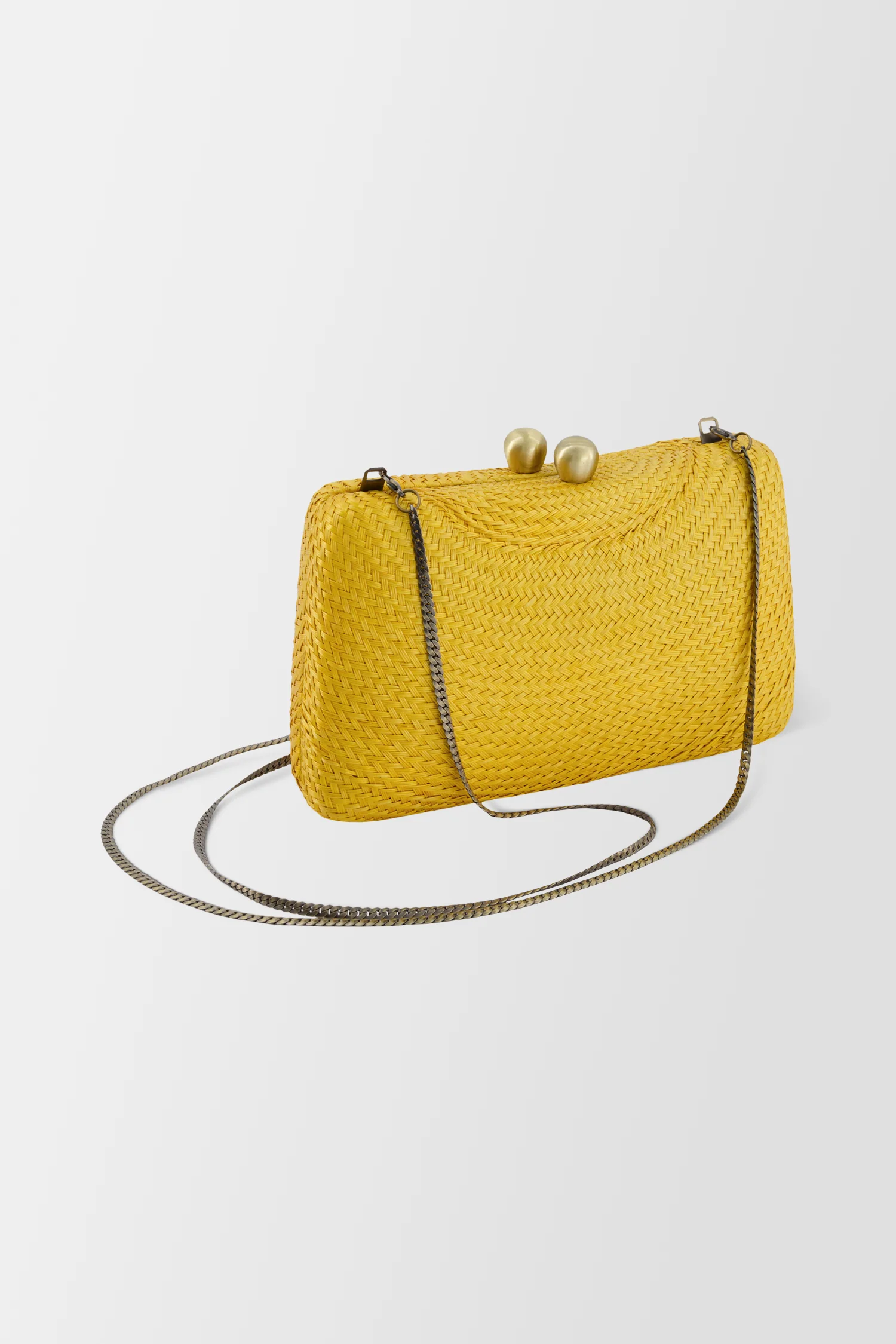 Serpui Yellow Charlotte Bun Clutch - Image 2