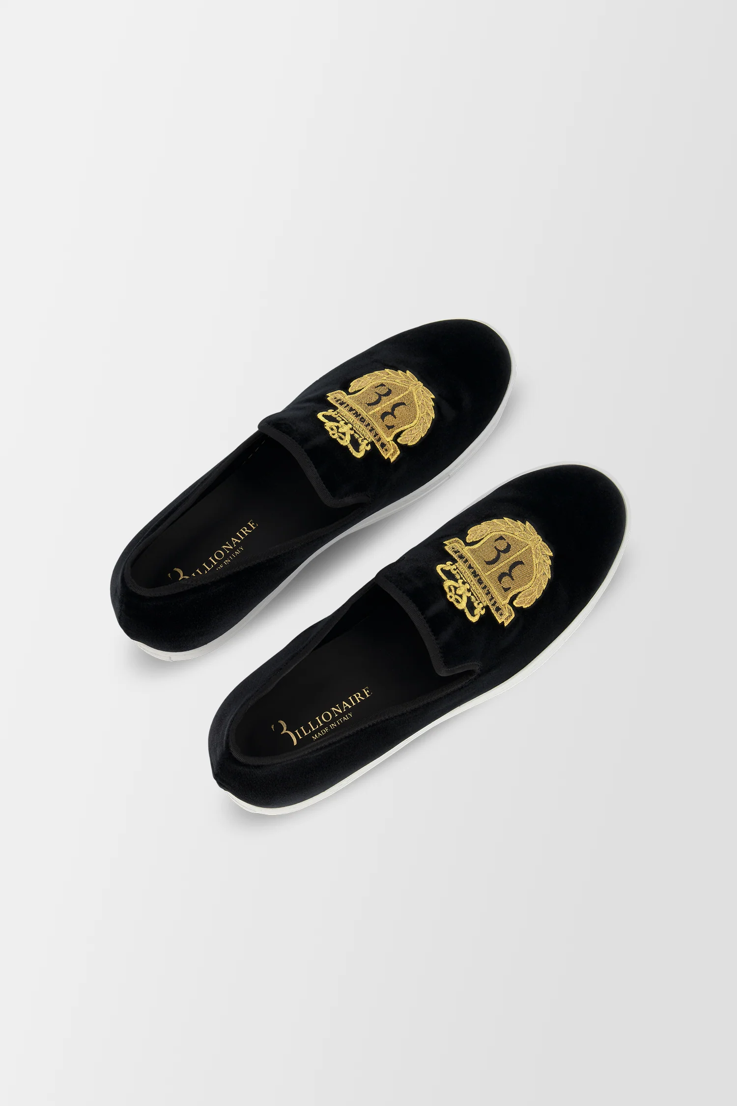 Billionaire Black Gold Crest Loafers - Image 5