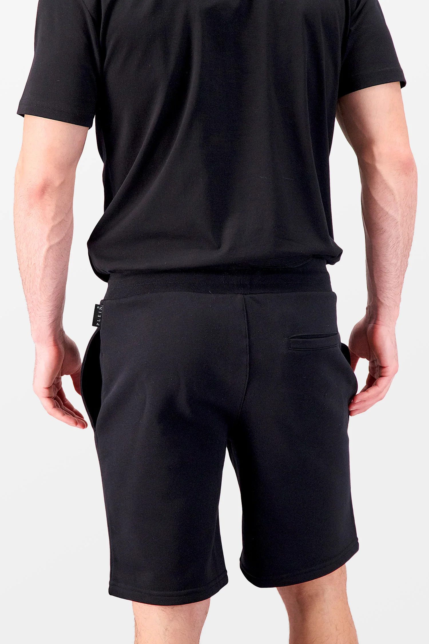 Philipp Plein Black Iconic Plein Jogging Shorts - Image 4