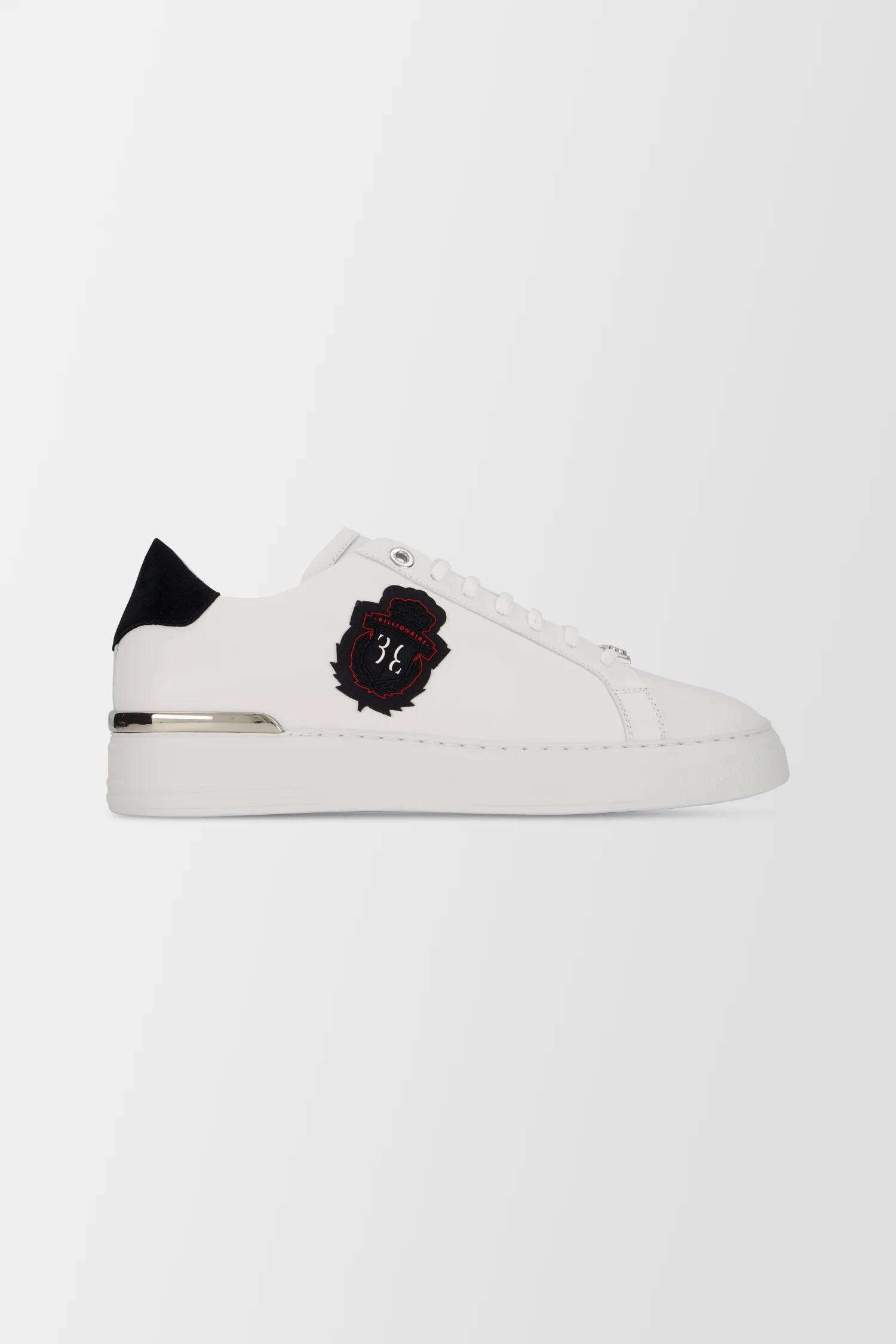 Billionaire Black Crest White Sneakers