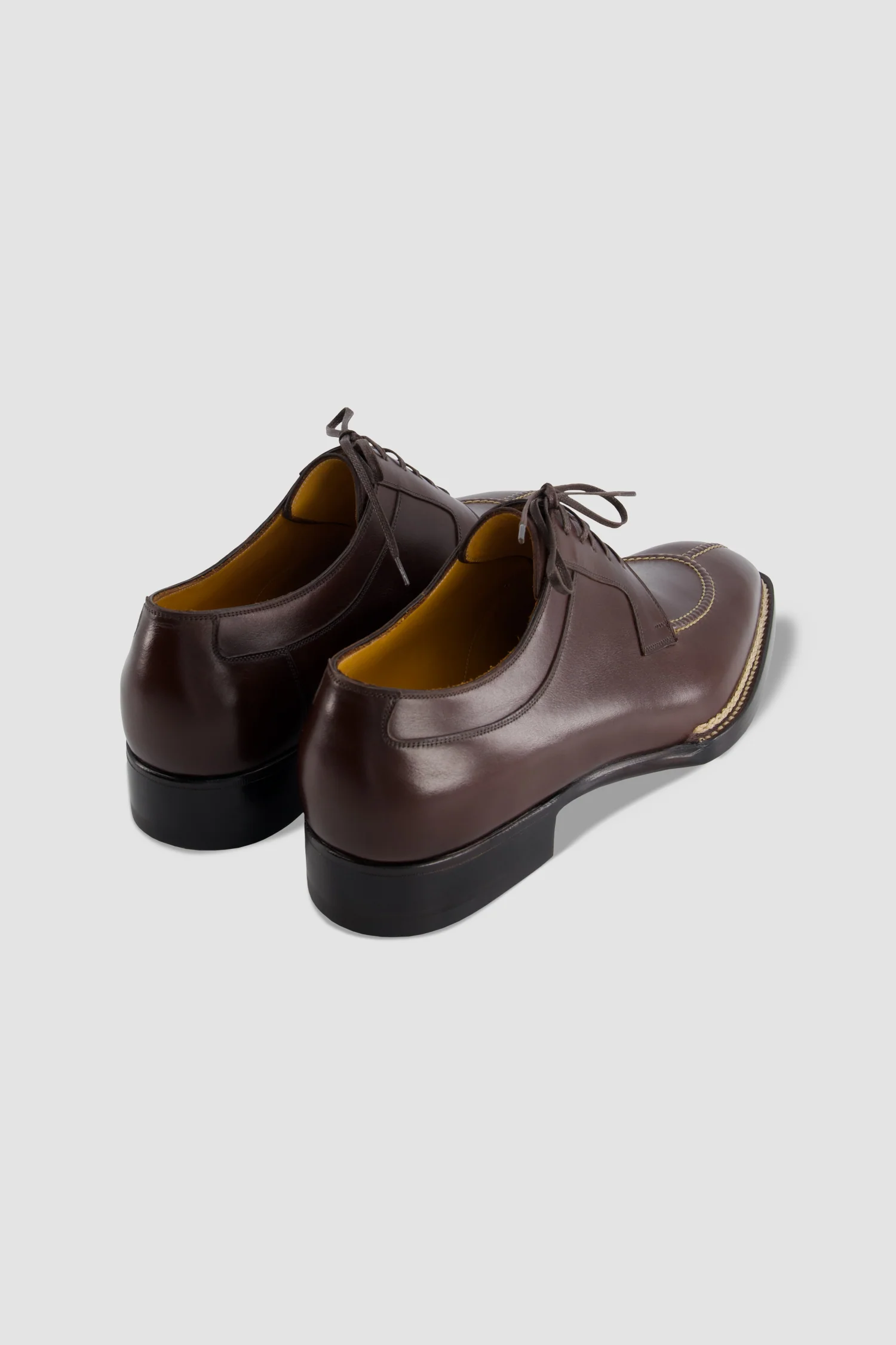 Stefano Bemer Brown Vocalou Apron-Toe Derby - Image 3