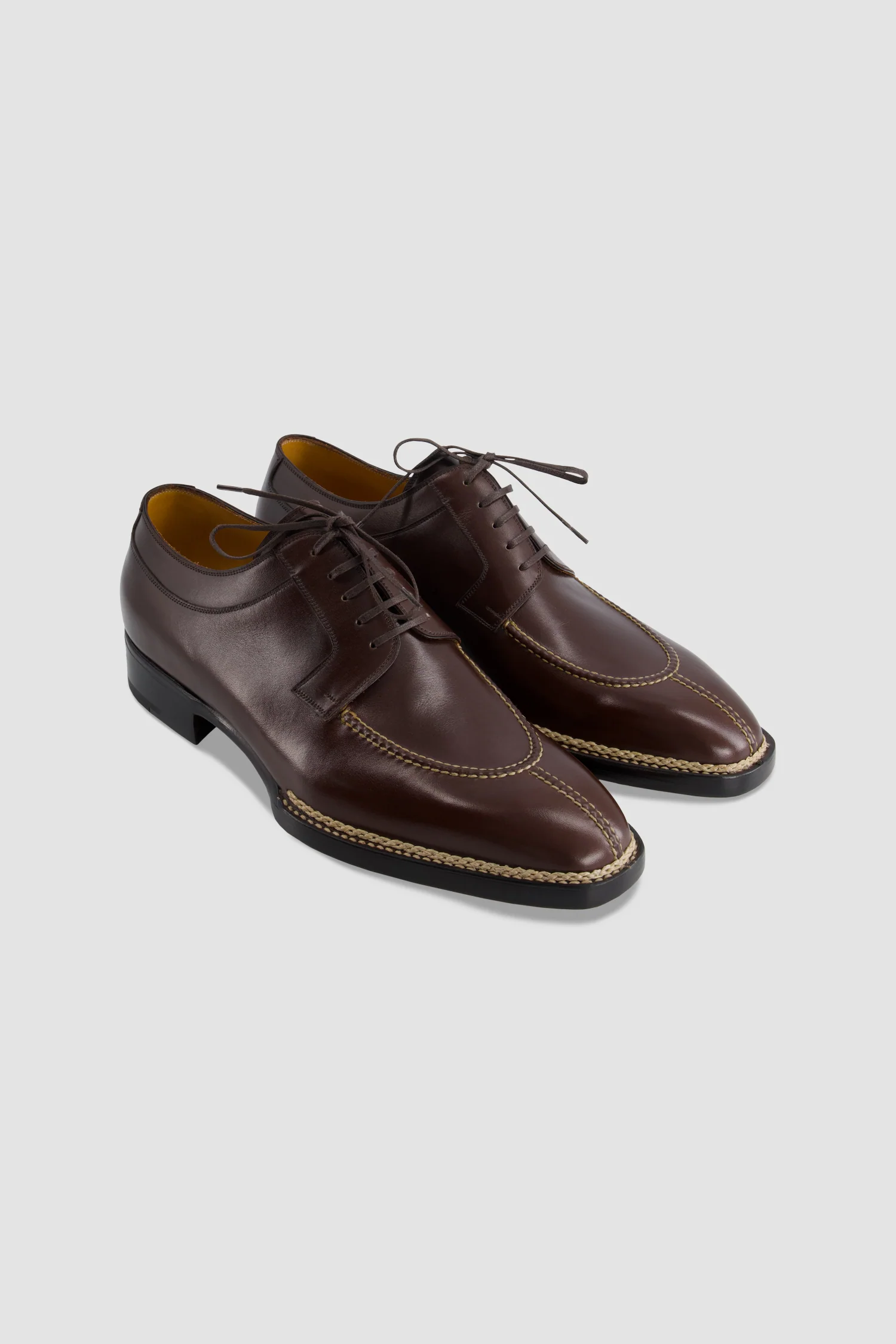 Stefano Bemer Brown Vocalou Apron-Toe Derby - Image 4