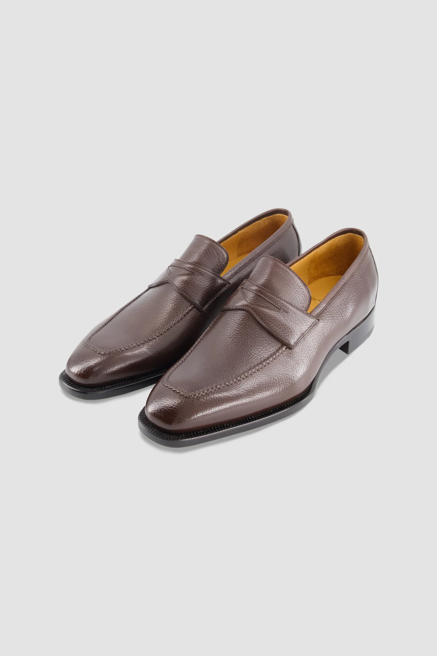 Stefano Bemer Dark Brown Lama Penny Loafers - Image 2