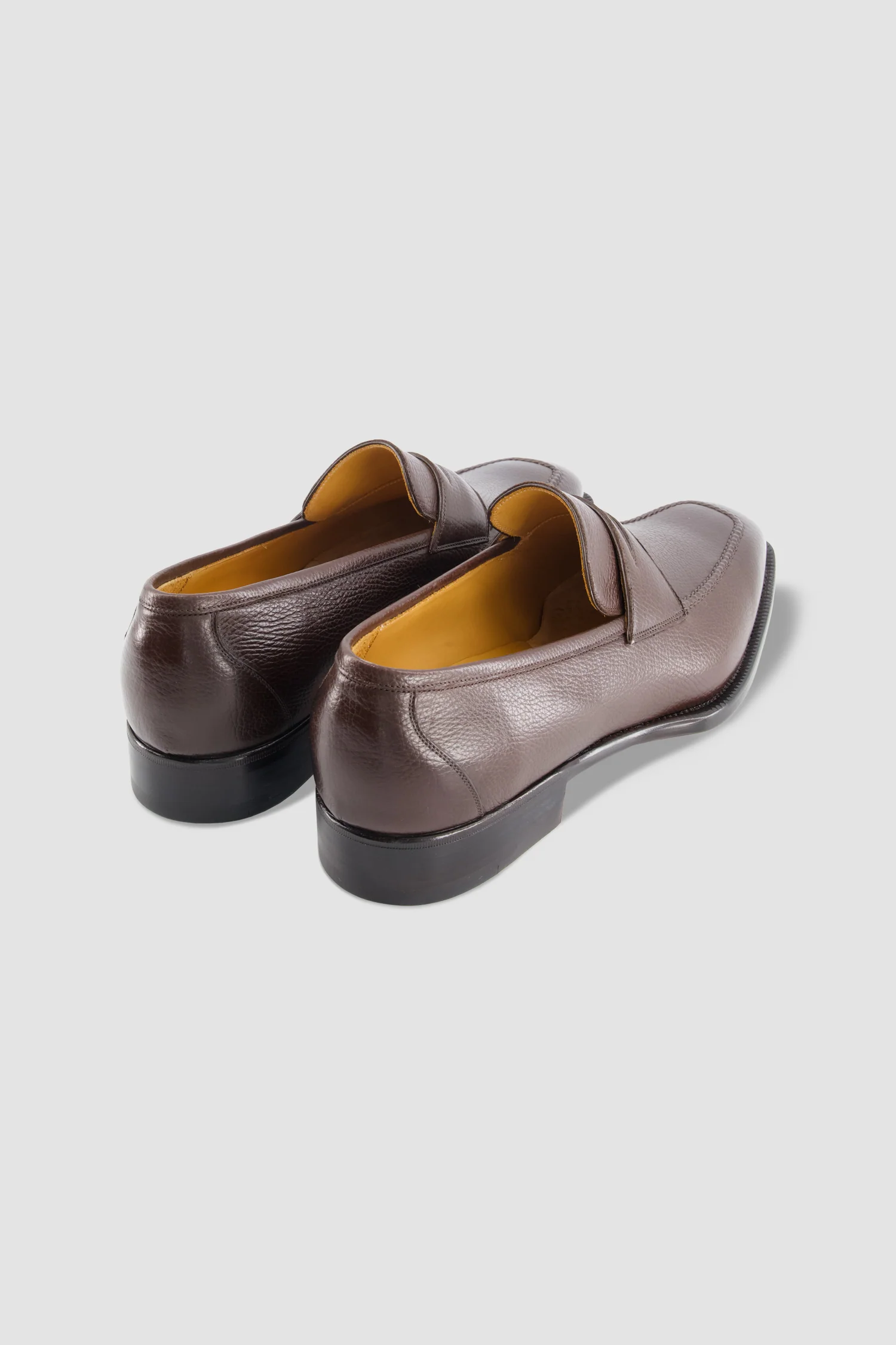 Stefano Bemer Dark Brown Lama Penny Loafers - Image 3