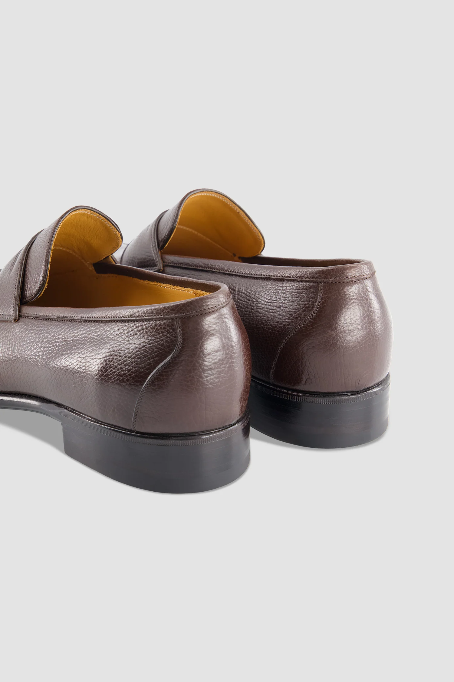 Stefano Bemer Dark Brown Lama Penny Loafers - Image 6