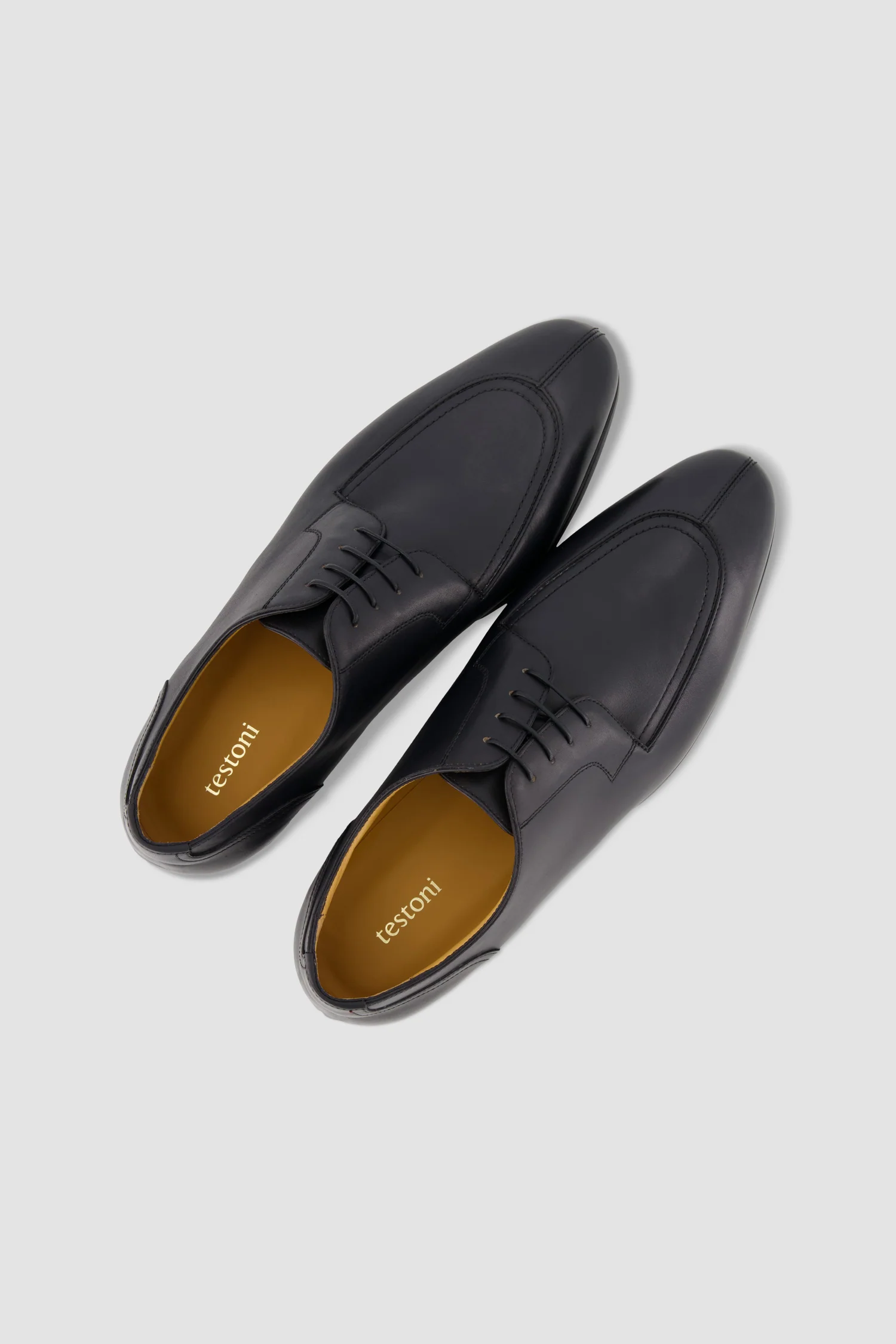 Testoni Black Antique Calf Afragola Derby Shoes - Image 3
