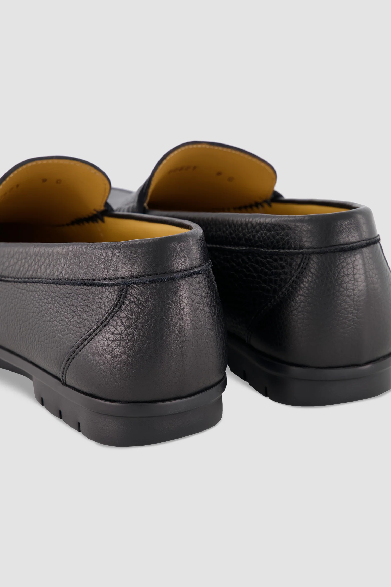 Testoni Black Hemp Grain Calf Gargano Moccasins - Image 4