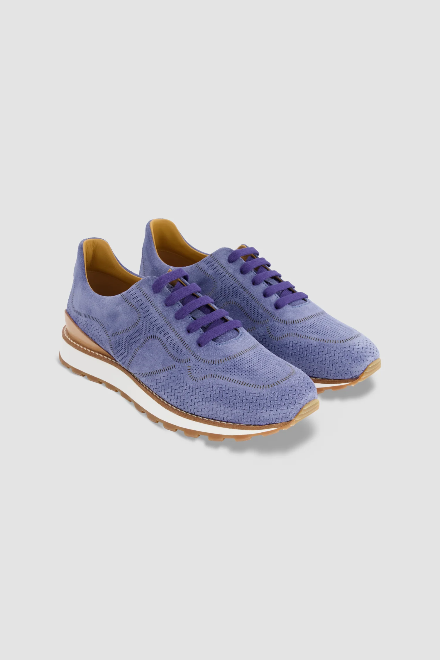 Testoni Blue Suede Sneakers - Image 3