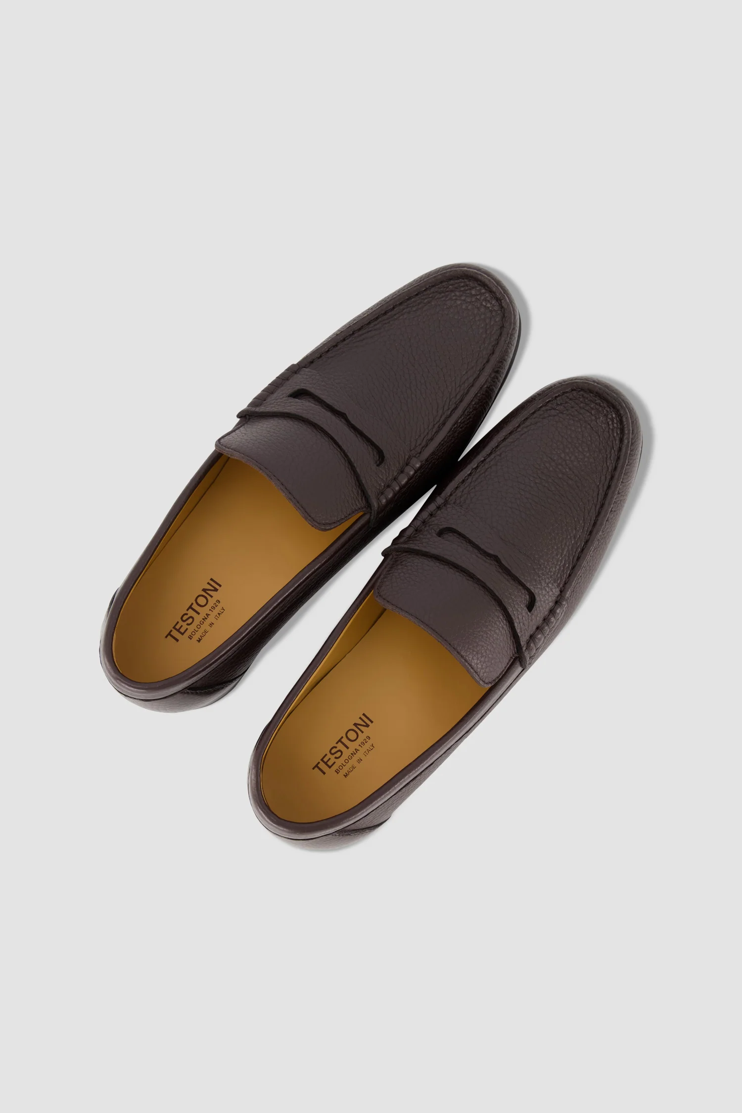 Testoni Cigar Antique Deer Bracciano Moccasins - Image 3