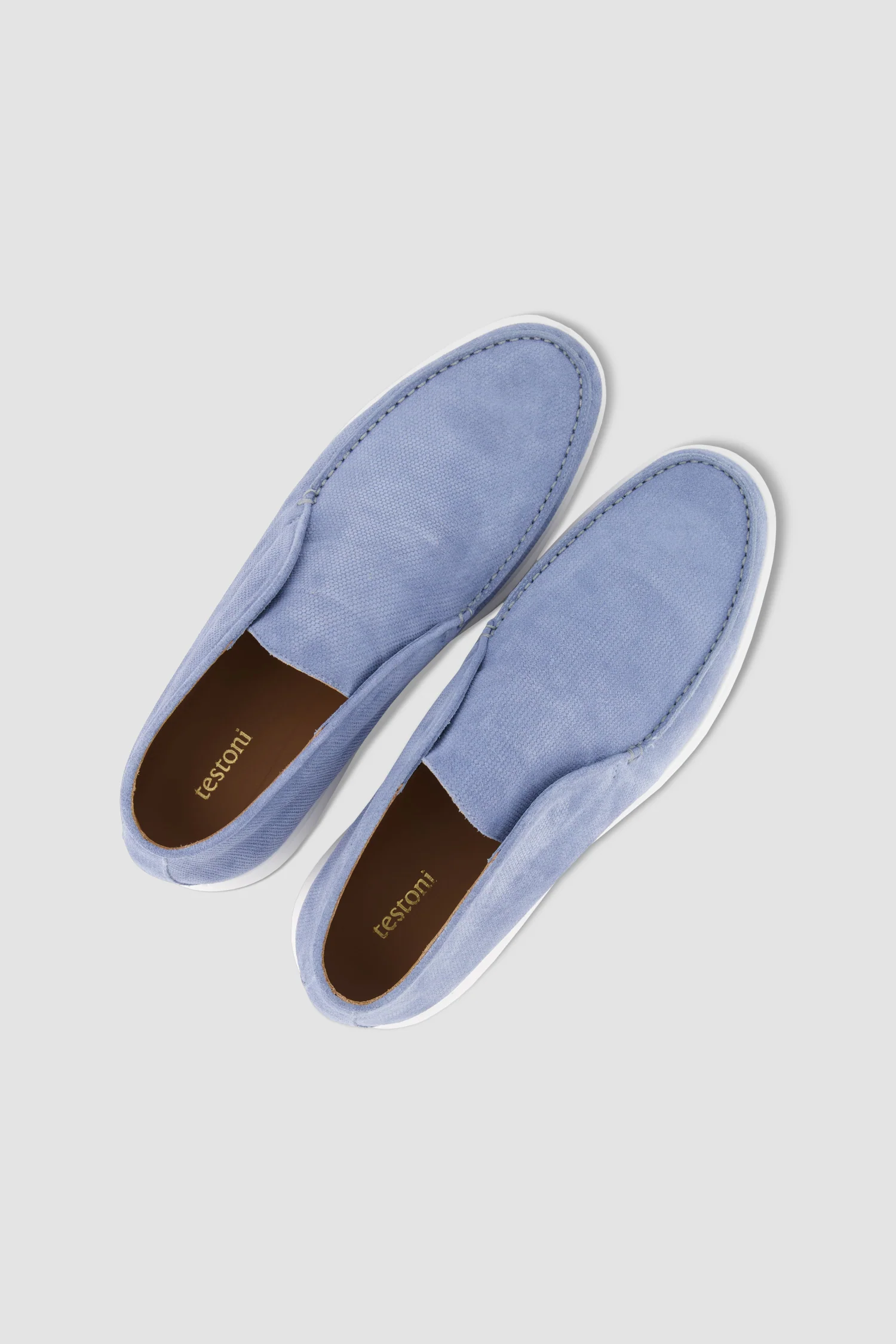 Testoni Dew/White Portofino Desert Printed Suede Calf Shoes - Image 3